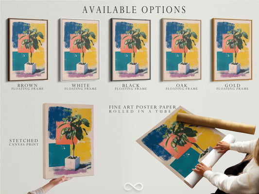 Product Spotlight: Botanical Pop Art Canvas — Teal & Yellow Energy for Modern Spaces
