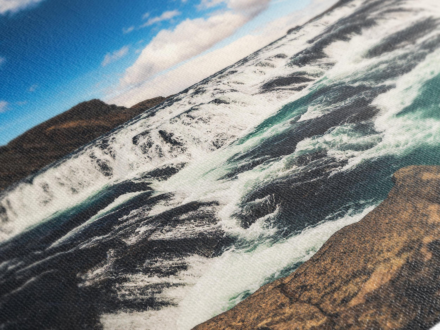 Gullfoss Canvas Art – Waterfall Wall Art, Iceland Landscape Art Print, Iceland Wall Decor, Waterfall Wall Art, Gullfoss Waterfall Canvas Art