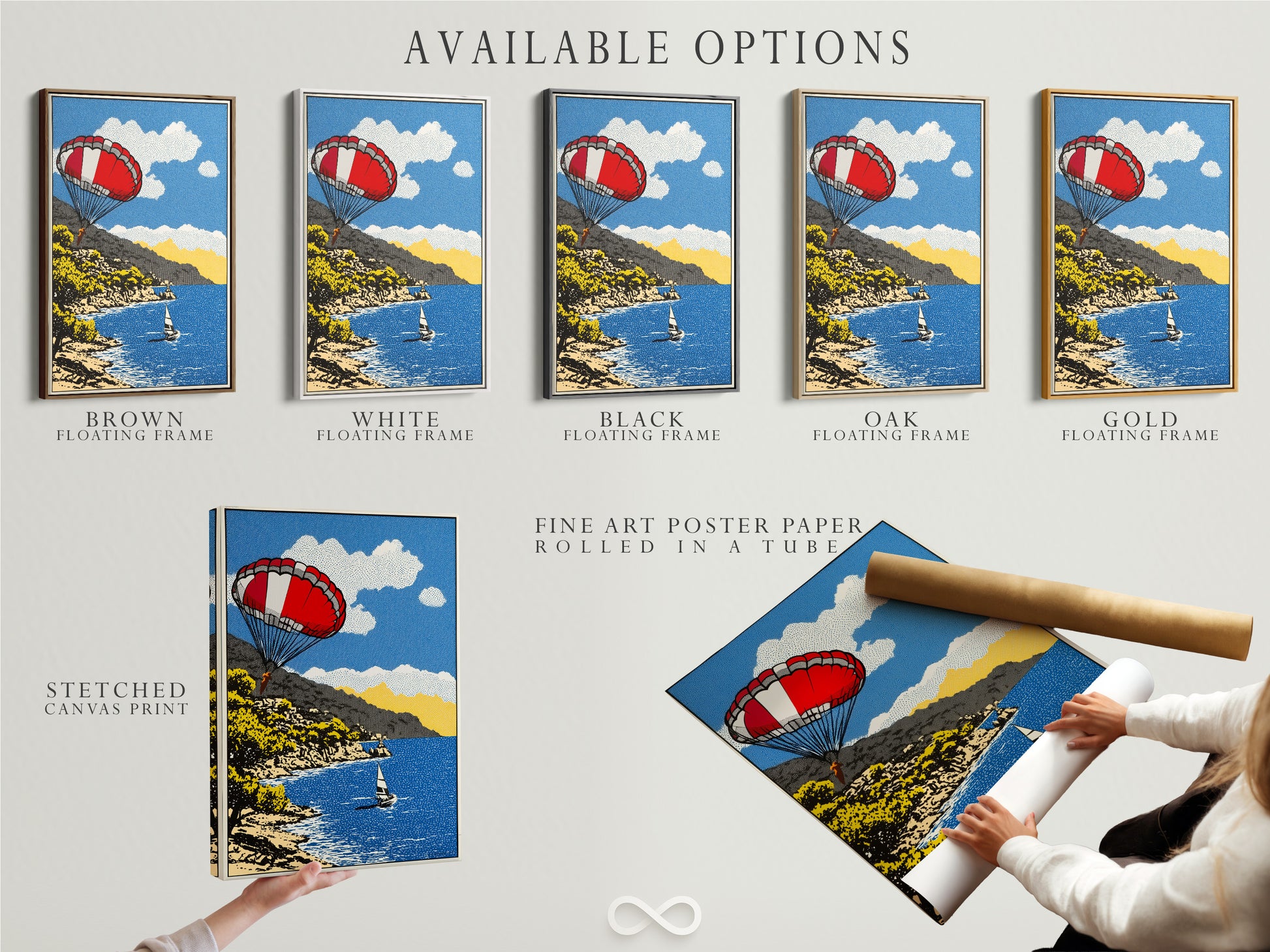 Explore available artwork options. Choose from stretched canvas prints. Consider fine art poster paper or a floating frame. Select the perfect presentation to match your style and space. Each option enhances the art.