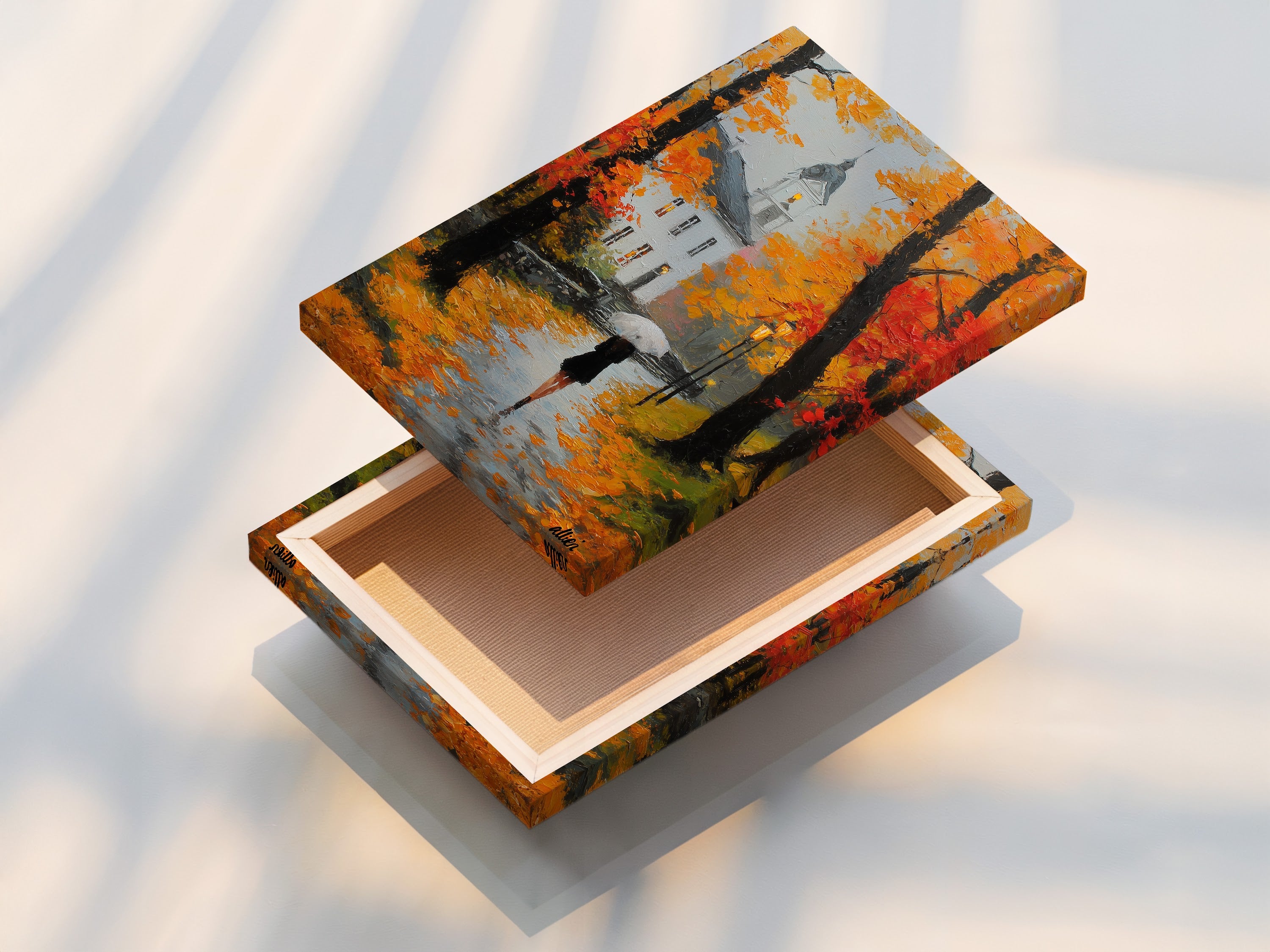 A stretched canvas print is on display. The canvas texture enhances the artwork. The print is taut and ready to hang. A great way to bring art into your home. The stretched canvas provides a professional look. It is durable and beautiful.