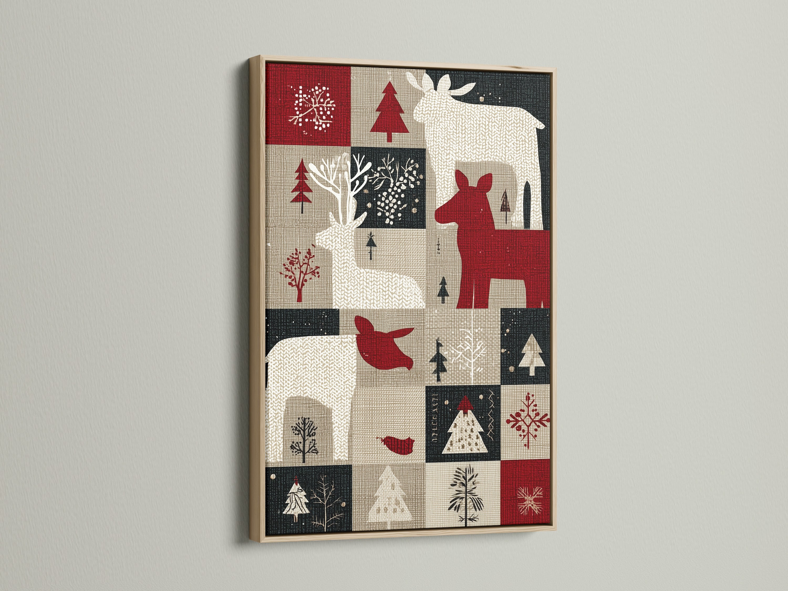 The artwork is showcased in an oak frame. This frame enhances the artwork's warmth. The oak frame provides a natural and classic look. Perfect for various interior styles and artwork themes.