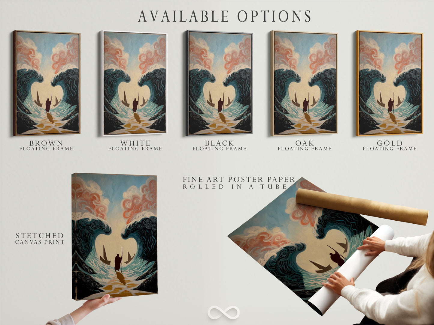 Explore all available options for your artwork. Choose from stretched canvas prints. Select fine art poster paper. Consider a floating frame. Customize your artwork to match your style. Enhance your home with personalized art. Discover the perfect finish.
