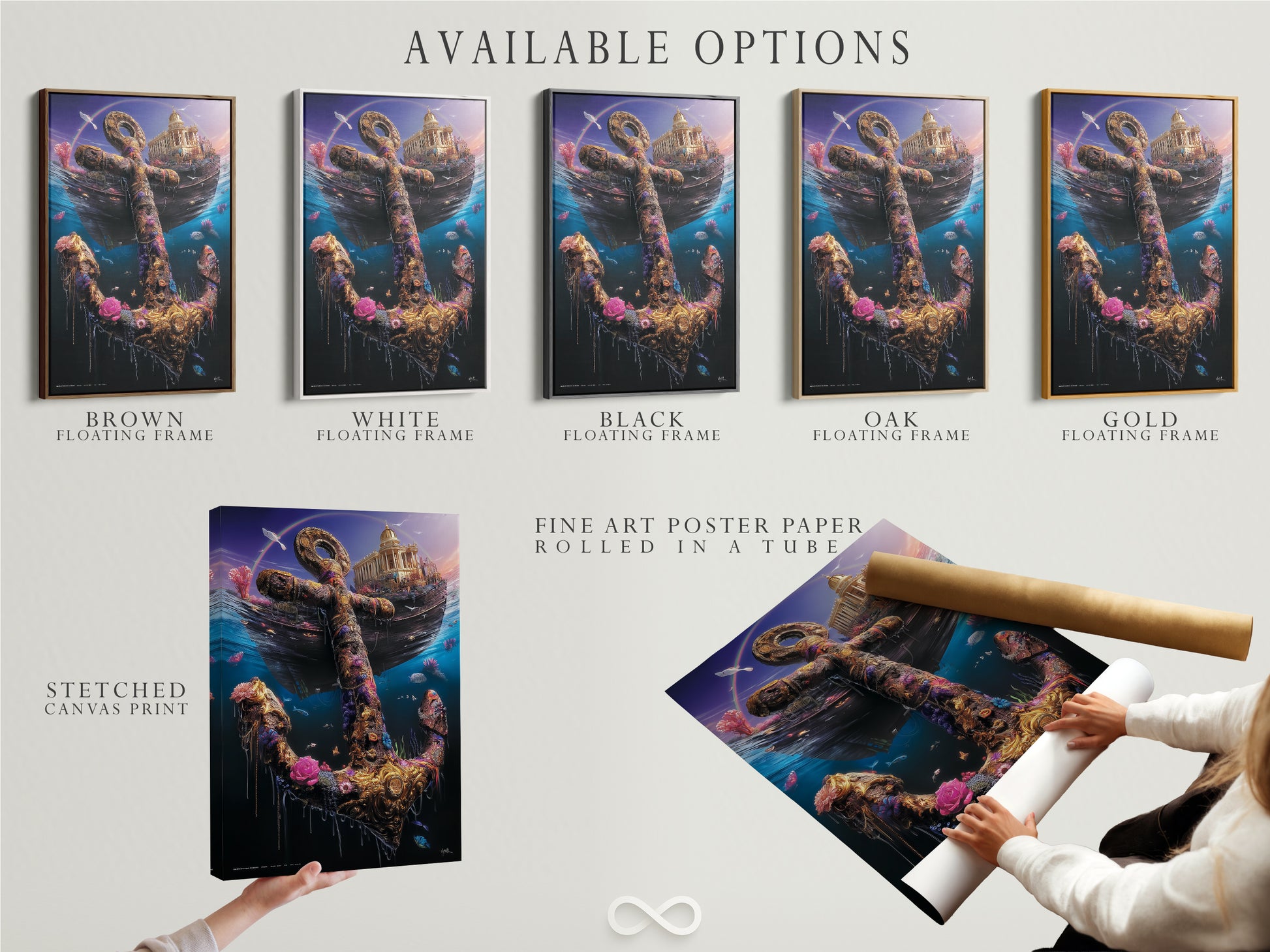 Explore the available options for presenting your favorite artwork. Choose from a stretched canvas print fine art poster paper or a floating frame. Each option enhances the beauty and impact of your nautical art. Perfect for ocean canvas art and coastal decor.