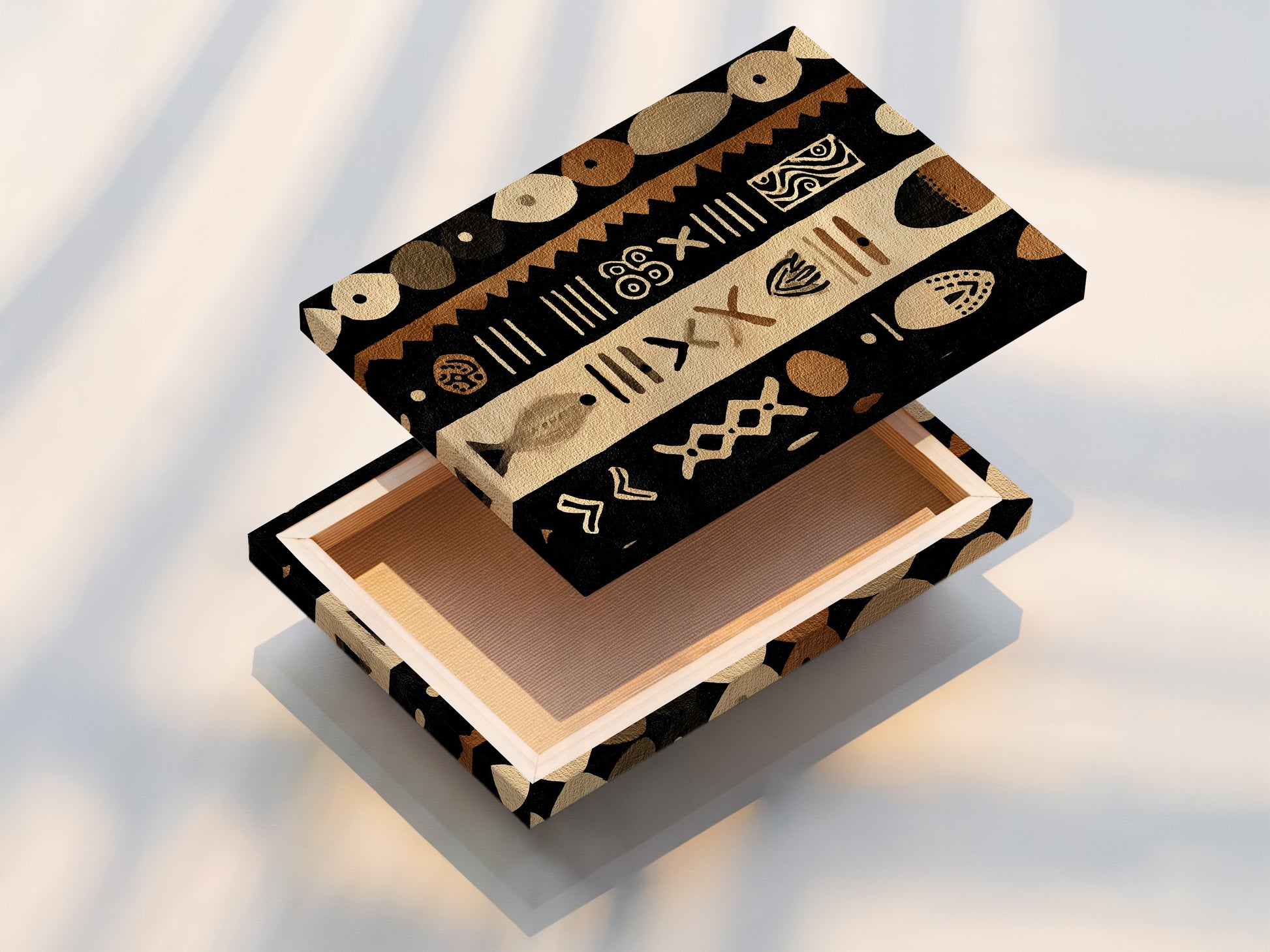 A stretched canvas print displays a beautiful artwork. The canvas texture enriches the artwork's depth. The print is stretched perfectly. It is ready to hang creating a gallery-like appearance in any room.