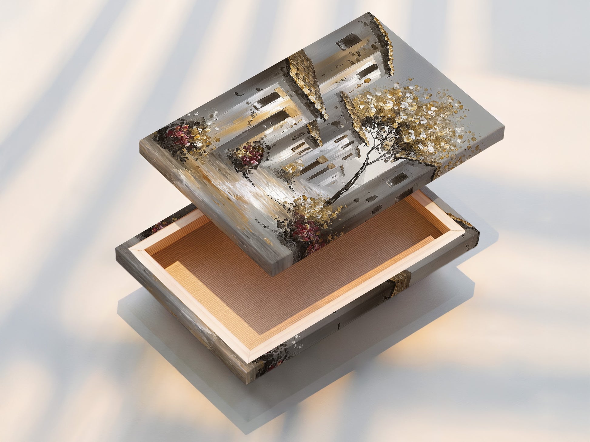 Stretched canvas print showcases vibrant colors. The stretched canvas print creates a gallery-quality look. The canvas print adds texture and depth to the artwork. This provides a ready-to-hang solution. It enhances the visual impact of the art.