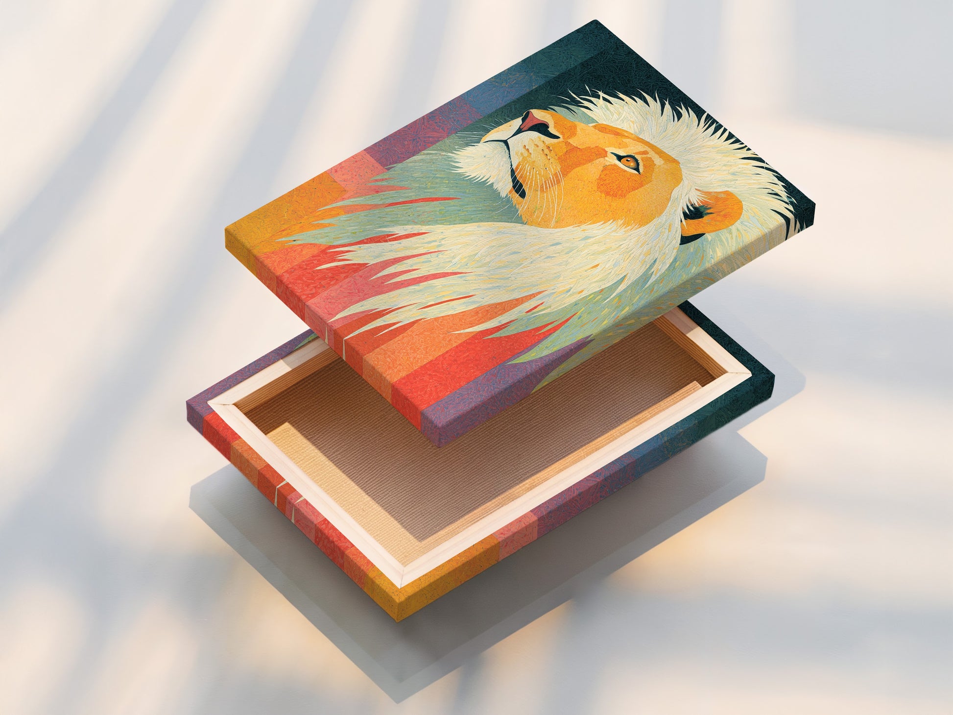 This image shows a stretched canvas print. The canvas print is ready to hang. The artwork is vibrant and detailed. Discover the quality of our canvas prints. They are perfect for any space.