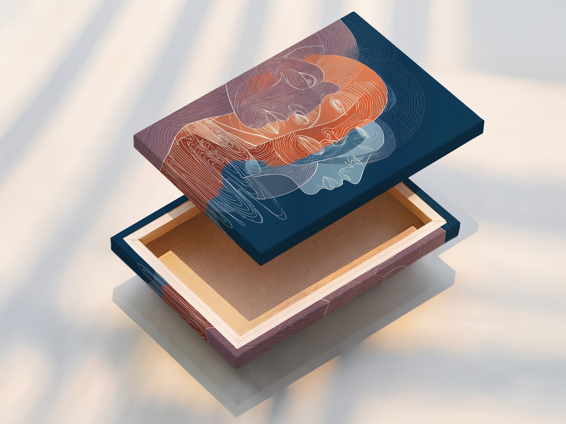 Stretched canvas print is displayed. The stretched canvas print is ready to hang. No additional framing is required. The canvas material provides a textured and gallery-worthy appearance.