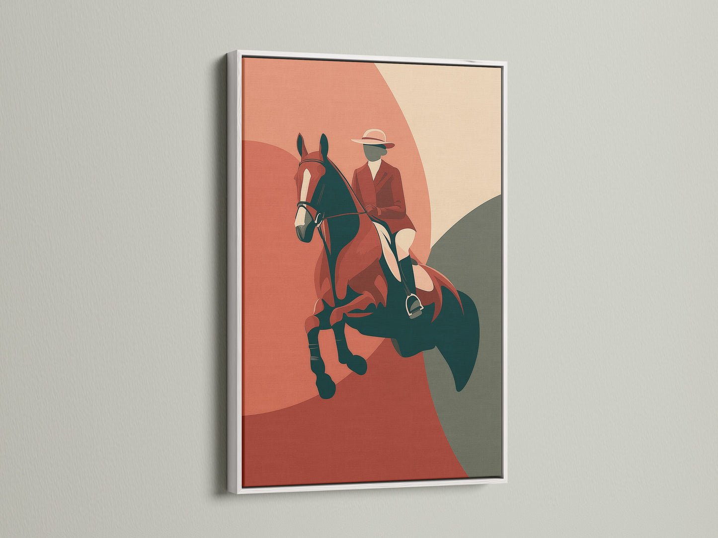 Artwork displayed in a clean white frame. The white frame offers a crisp contrast. It allows the artwork to stand out. The frame accentuates the artwork's details. This frame adds a touch of modern elegance to the space.