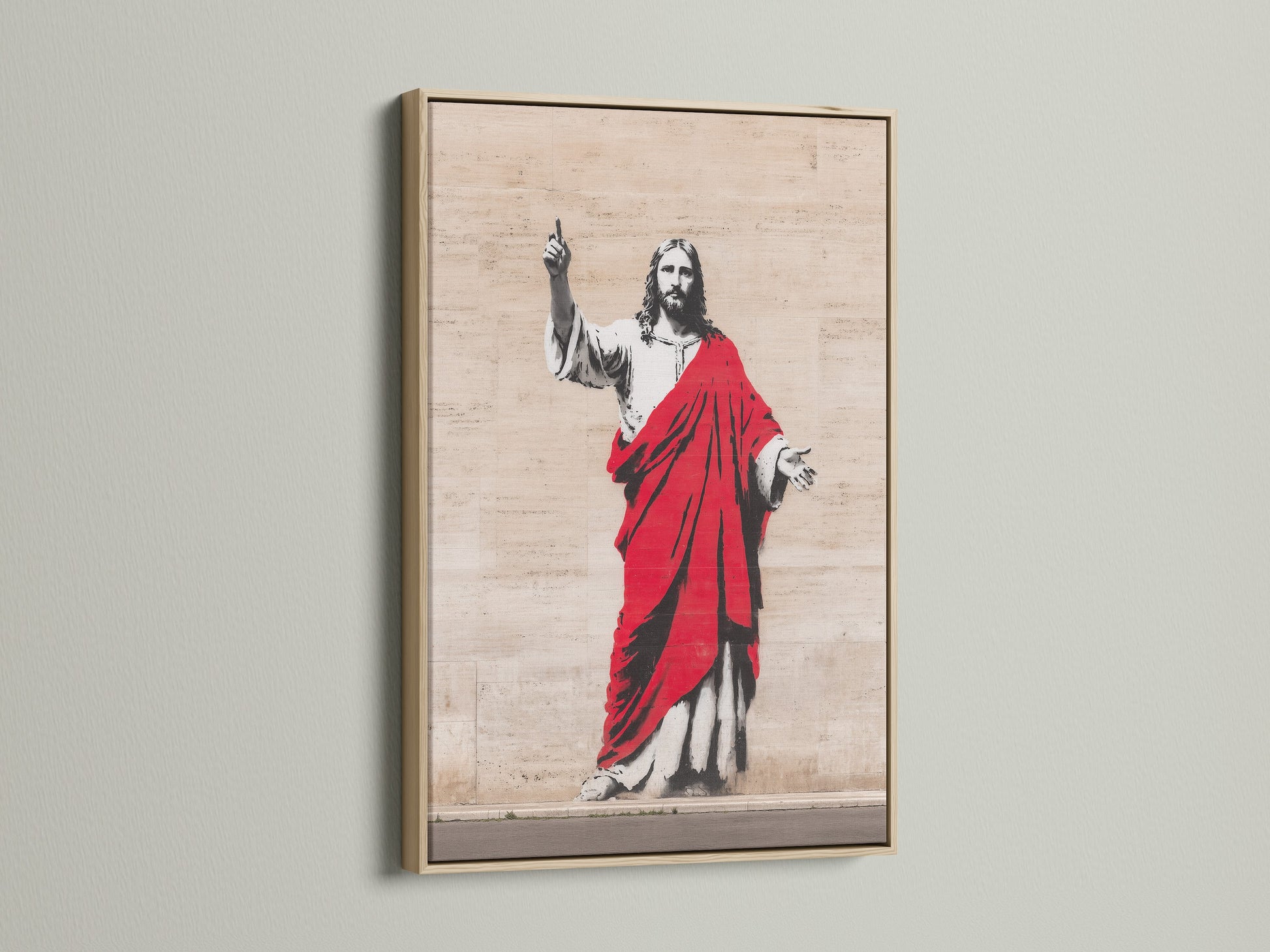 This image displays an oak frame surrounding a captivating artwork. The oak frame adds warmth and a touch of rustic charm. Elevate your art with our premium oak frames. It enhances any interior aesthetic. Discover the beauty of oak and its ability to highlight your favorite pieces.