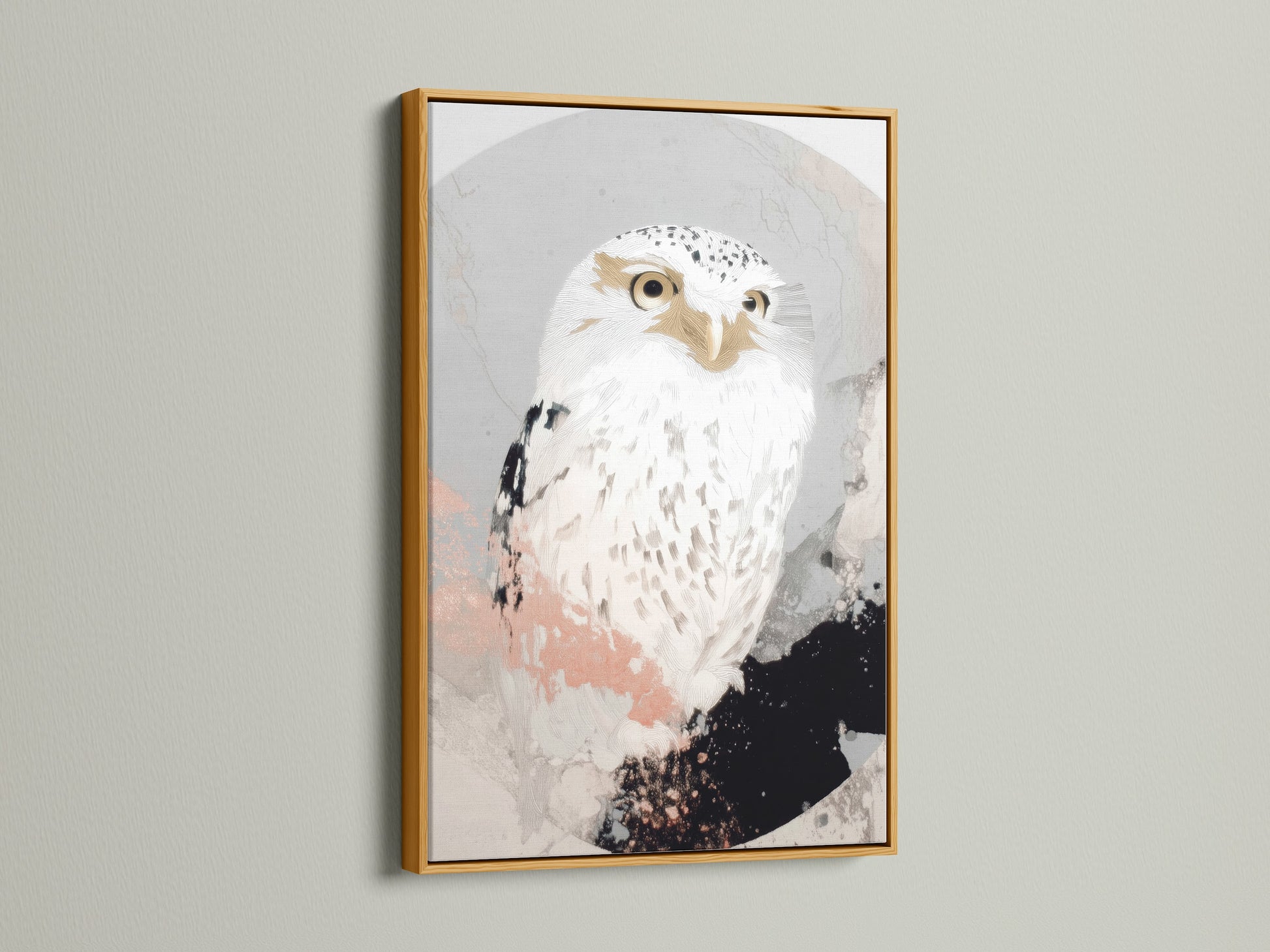 Elevate your space with the white owl artwork in a gold frame. This modern piece adds a touch of sophistication to any room. Itโs perfect for creating a stylish home office. The gold frame enhances the abstract bird art. Shop now for unique wildlife wall art.
