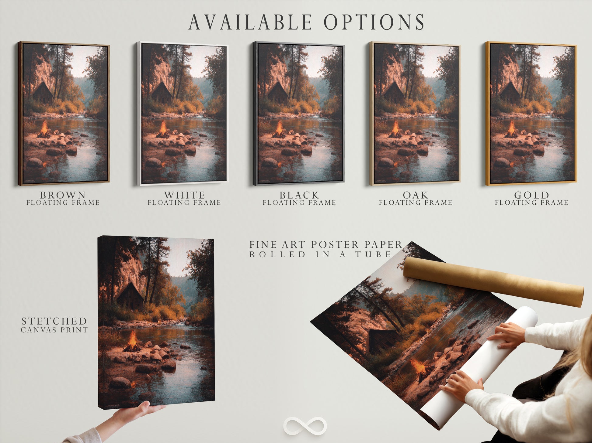 Available options include stretched canvas prints fine art poster paper and floating frames. Choose the perfect medium and framing style. The options cater to diverse preferences. Create a customized art piece. Select your preferred style.