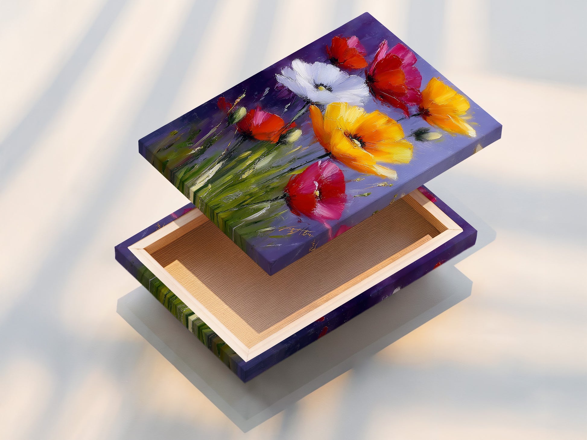 This is a stretched canvas print. See the texture and depth. Ready to hang and enjoy. High-quality printing for stunning art. Transform your space with our stretched canvas prints today.