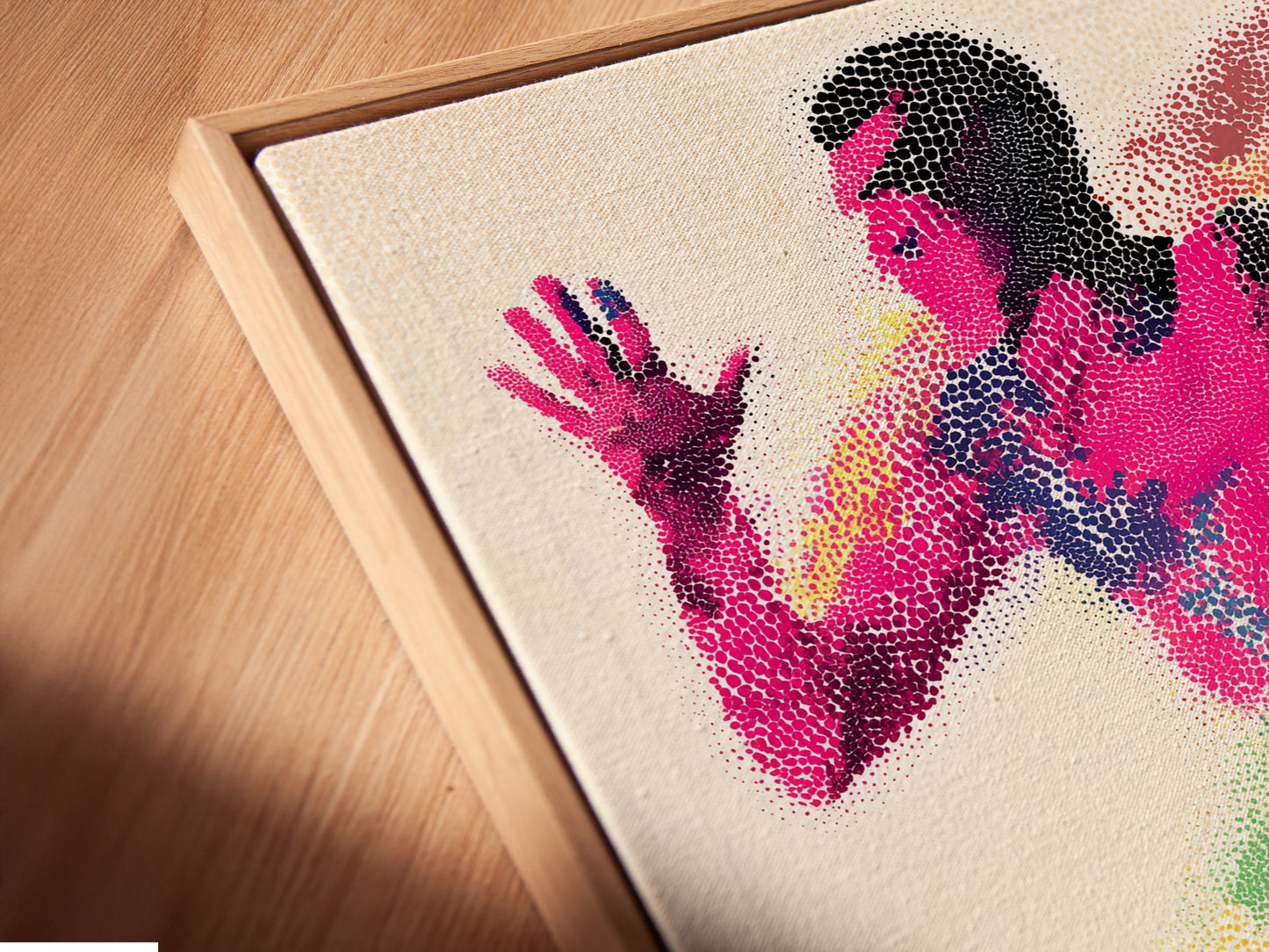 Impression d'art d'une figure en mouvement colorée - Décoration murale sportive abstraite, Poster coureur arc-en-ciel moderne, Inspiration athlétique pour la décoration intérieure