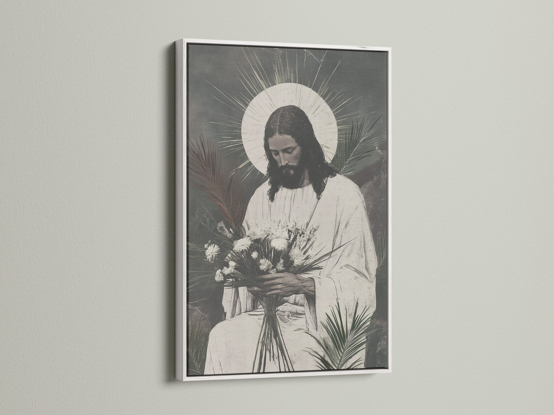 This is a clean white frame that enhances any artwork. The bright frame adds a modern touch to your walls. Discover the beauty of simplicity with our white frames. Perfect for art that pops