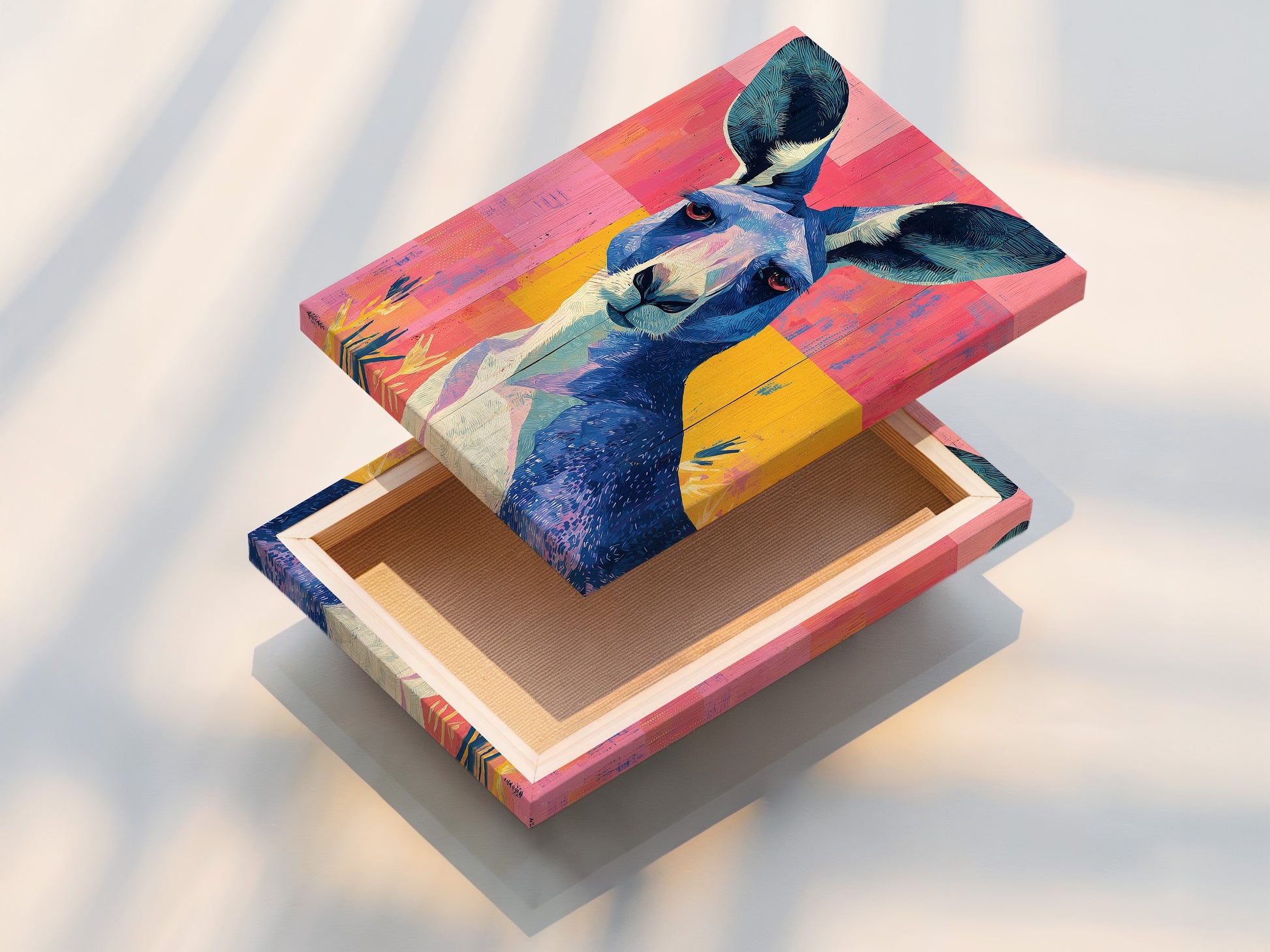 A stretched canvas print is displayed. The canvas is ready to hang. The print offers a textured look. The art will enhance your home or office decor. It gives depth to the art.