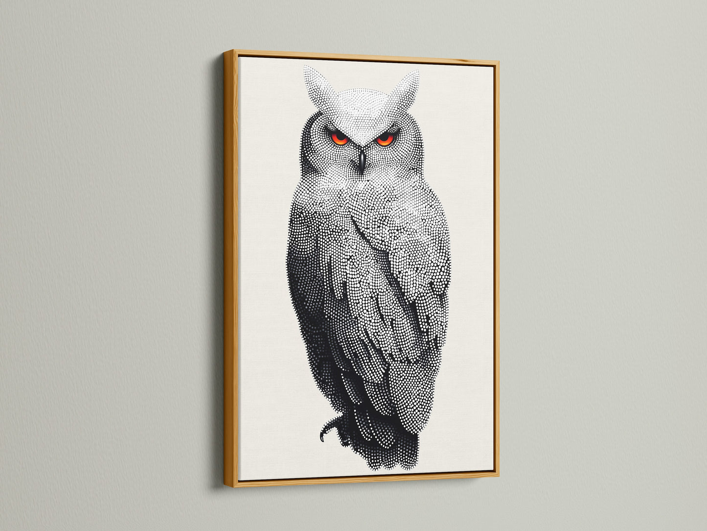Bring elegance with owl artwork in a gold frame. The wildlife canvas offers modern animal art. This bird art print adds a touch of luxury to your walls. Perfect for stylish home or office decor.
