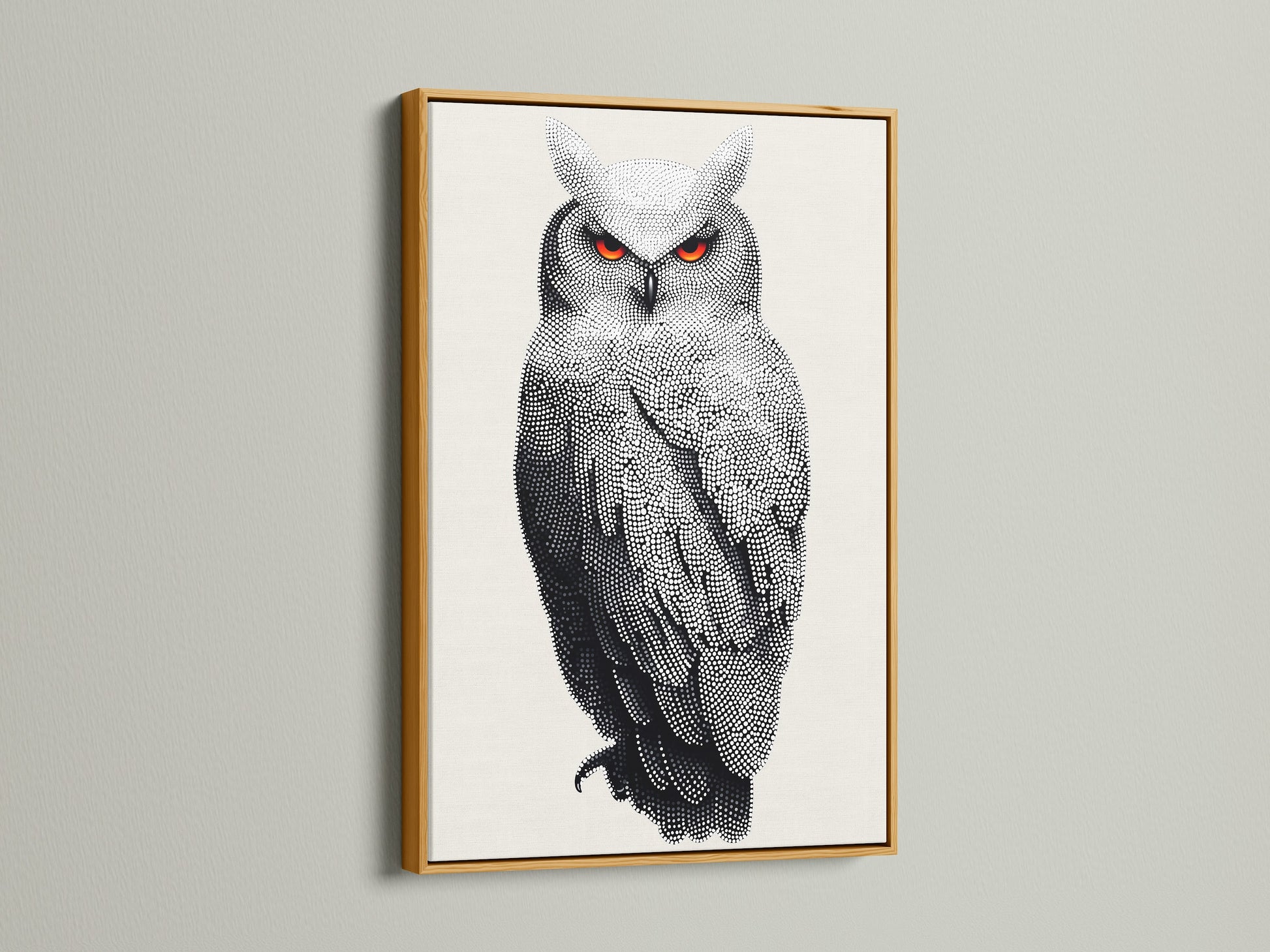 Bring elegance with owl artwork in a gold frame. The wildlife canvas offers modern animal art. This bird art print adds a touch of luxury to your walls. Perfect for stylish home or office decor.