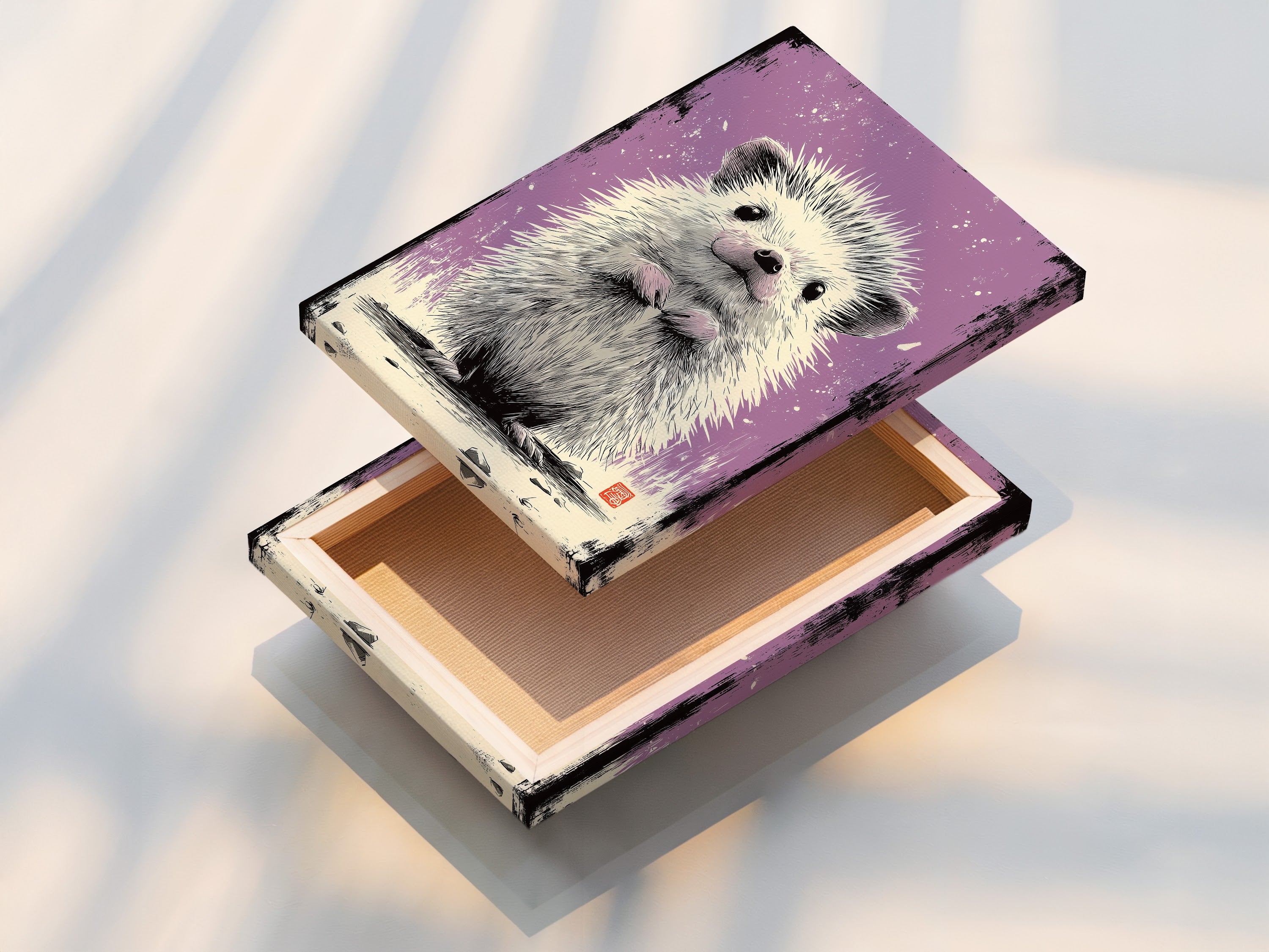 This is a stretched canvas print. The canvas is tightly stretched over a frame. It is ready to hang. The print shows vibrant colors. This stretched canvas enhances any room. It's a durable and stylish art option.