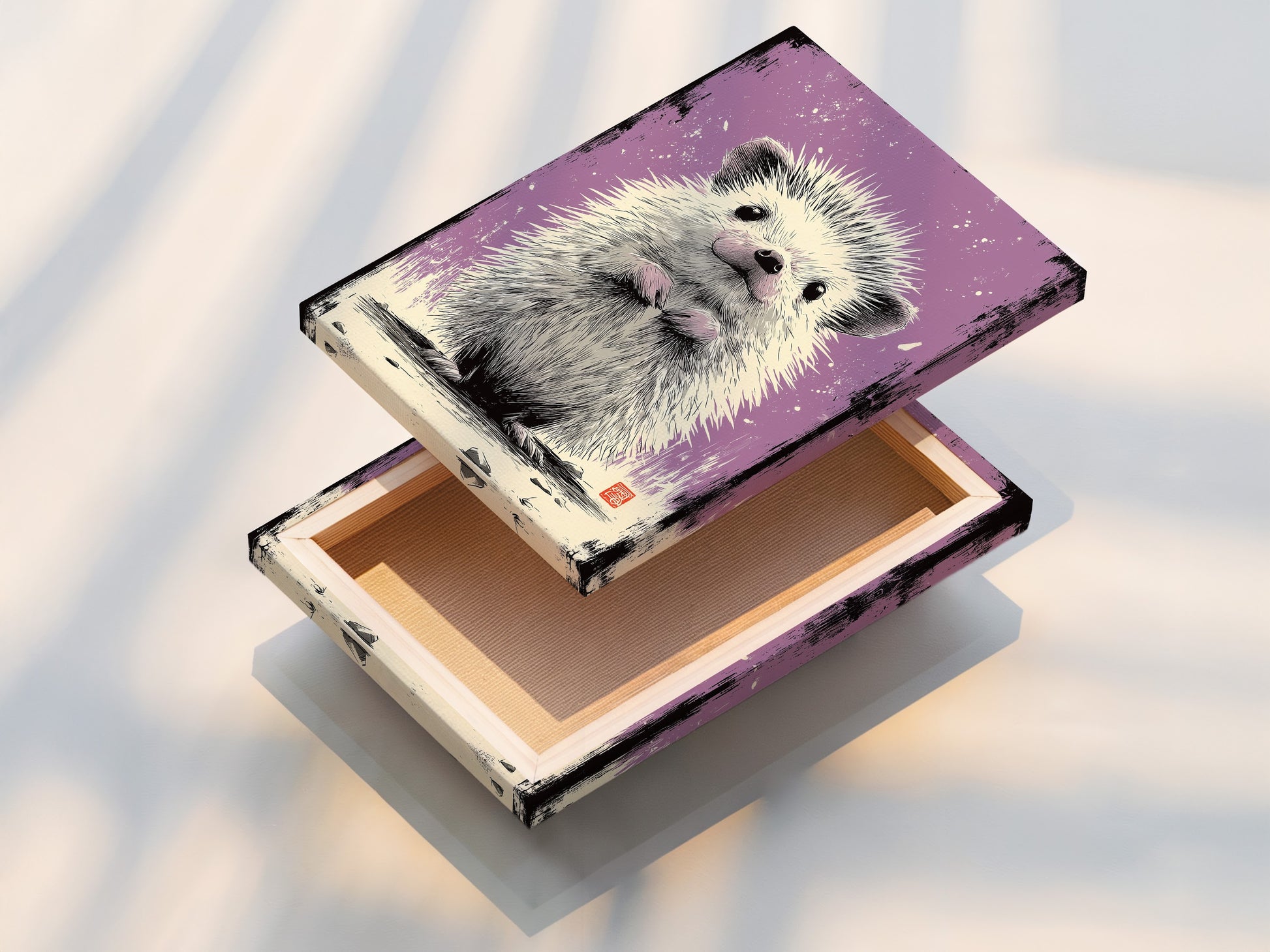 This is a stretched canvas print. The canvas is tightly stretched over a frame. It is ready to hang. The print shows vibrant colors. This stretched canvas enhances any room. It's a durable and stylish art option.