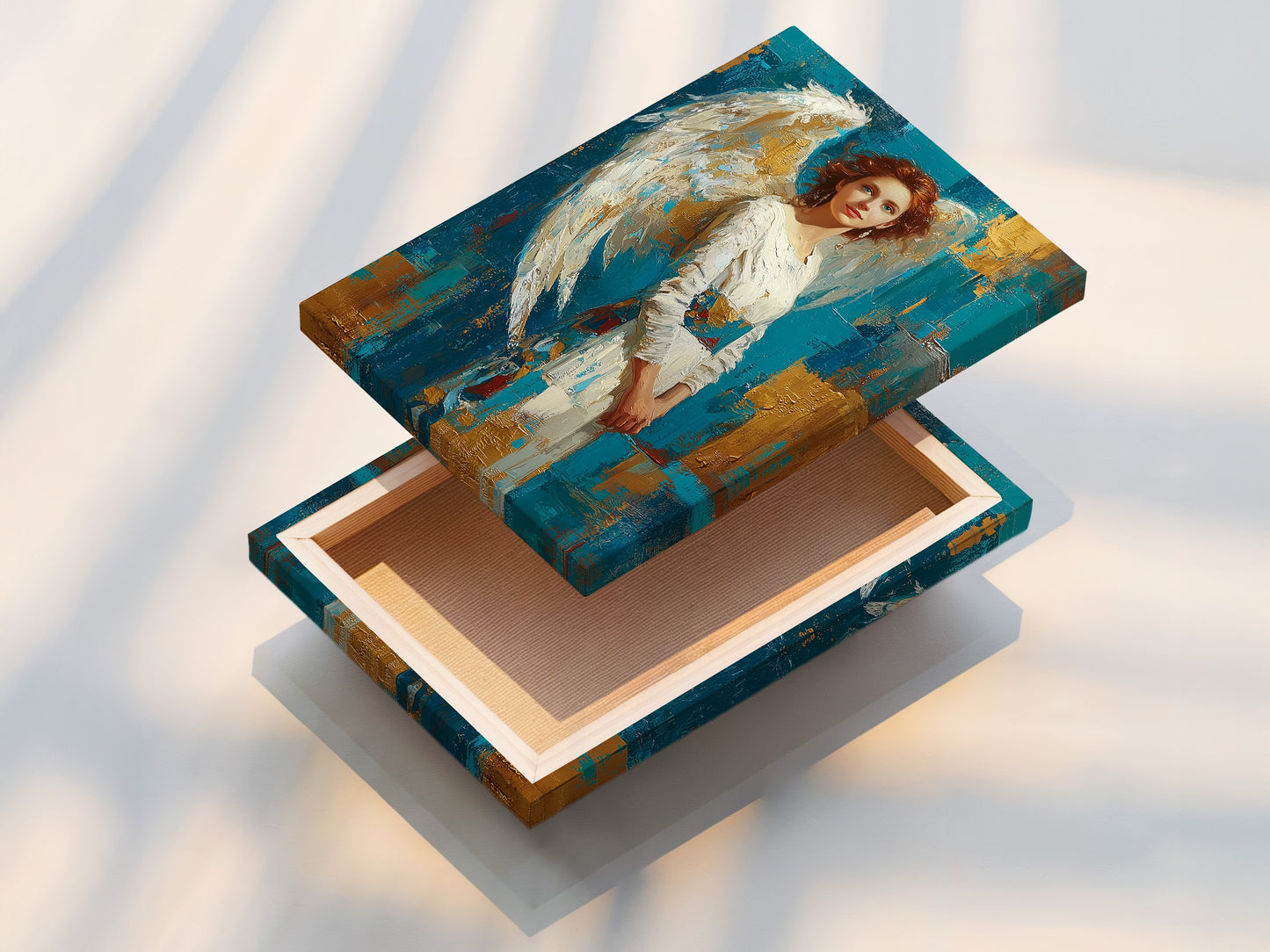 A stretched canvas print is displayed. The canvas print offers a gallery-worthy appearance for your art. Transform your favorite artwork into a stunning canvas print. Enjoy the textured beauty and durability of our stretched canvas prints.