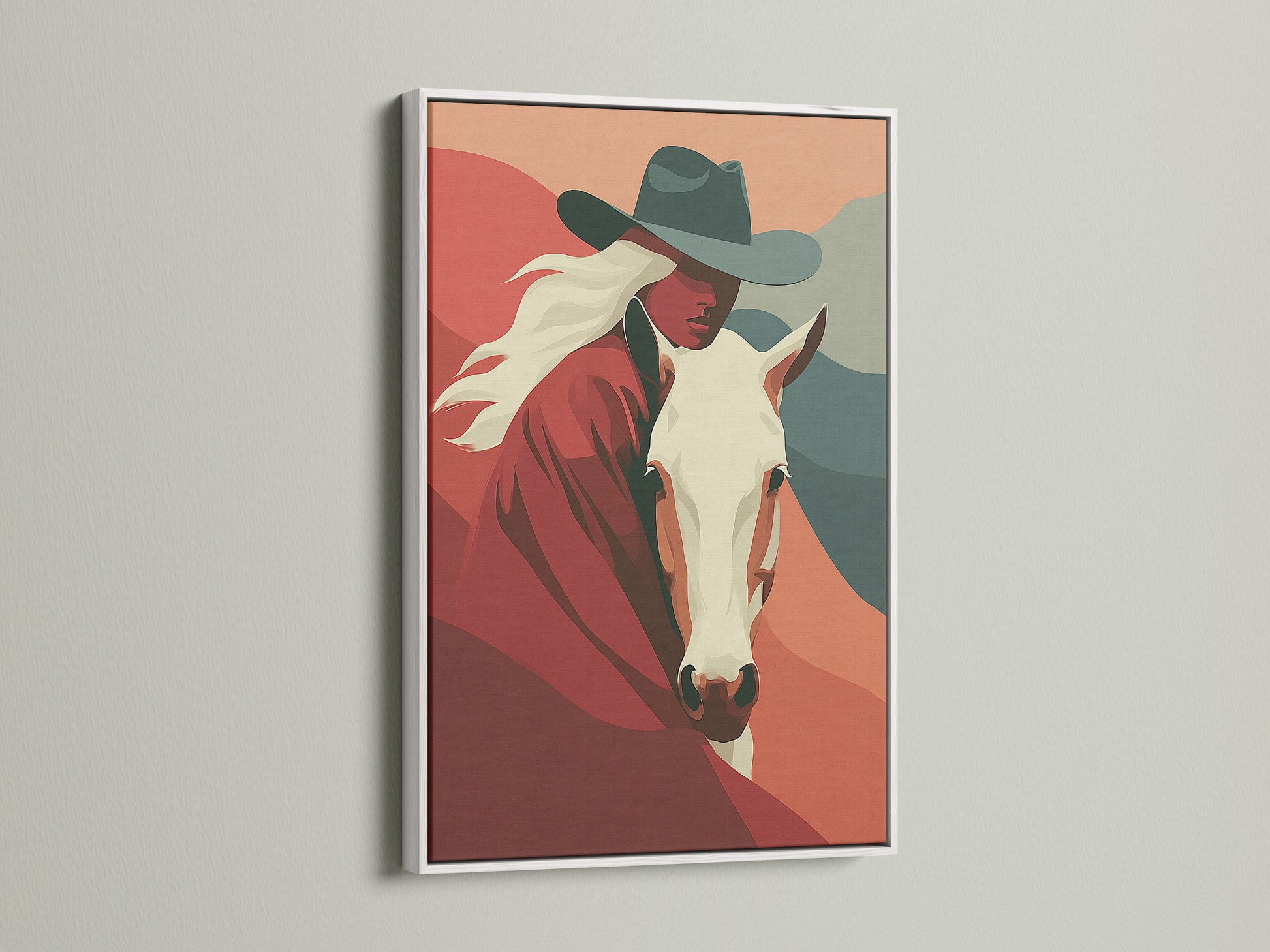 Framed artwork with a white frame is on display. The white frame offers a clean modern look. It enhances any artwork. The artwork is versatile. Great addition to minimalist interiors. Shop now and elevate your walls.