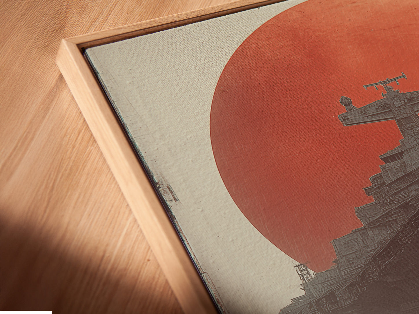 Get a closer look at our canvas print in a floating frame. The floating frame creates a stunning visual effect. It makes the art appear to float on the wall. Perfect for a contemporary aesthetic. Explore the details of our floating frame canvas prints.