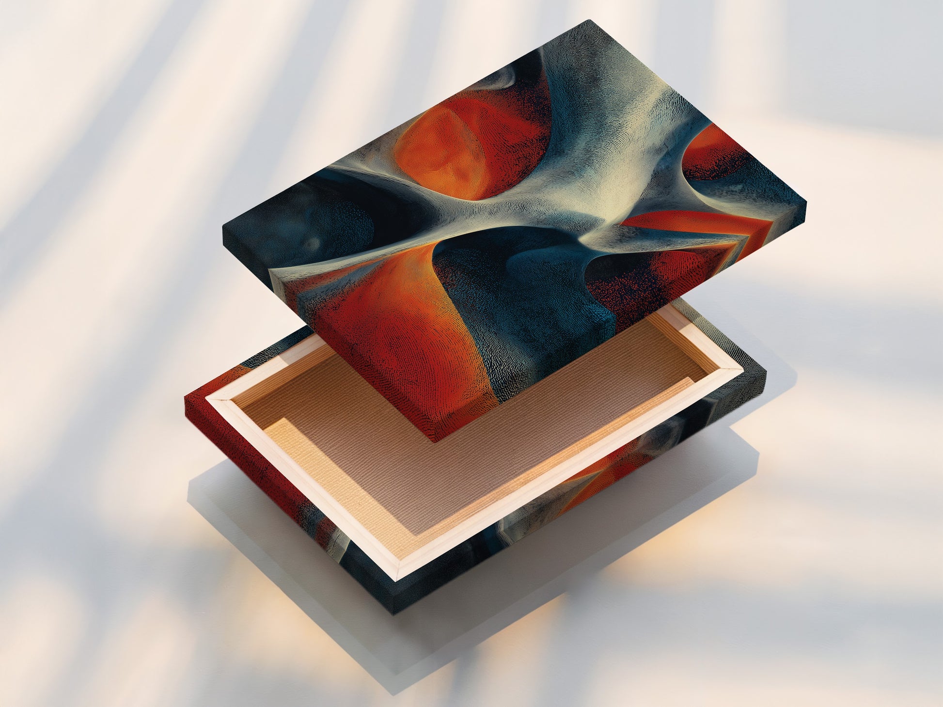 A stretched canvas print on display. The canvas print features a sharp image and rich colors. Stretched canvas prints are ready to hang and easy to display. They offer a gallery-quality look. This is a great option for any art lover.