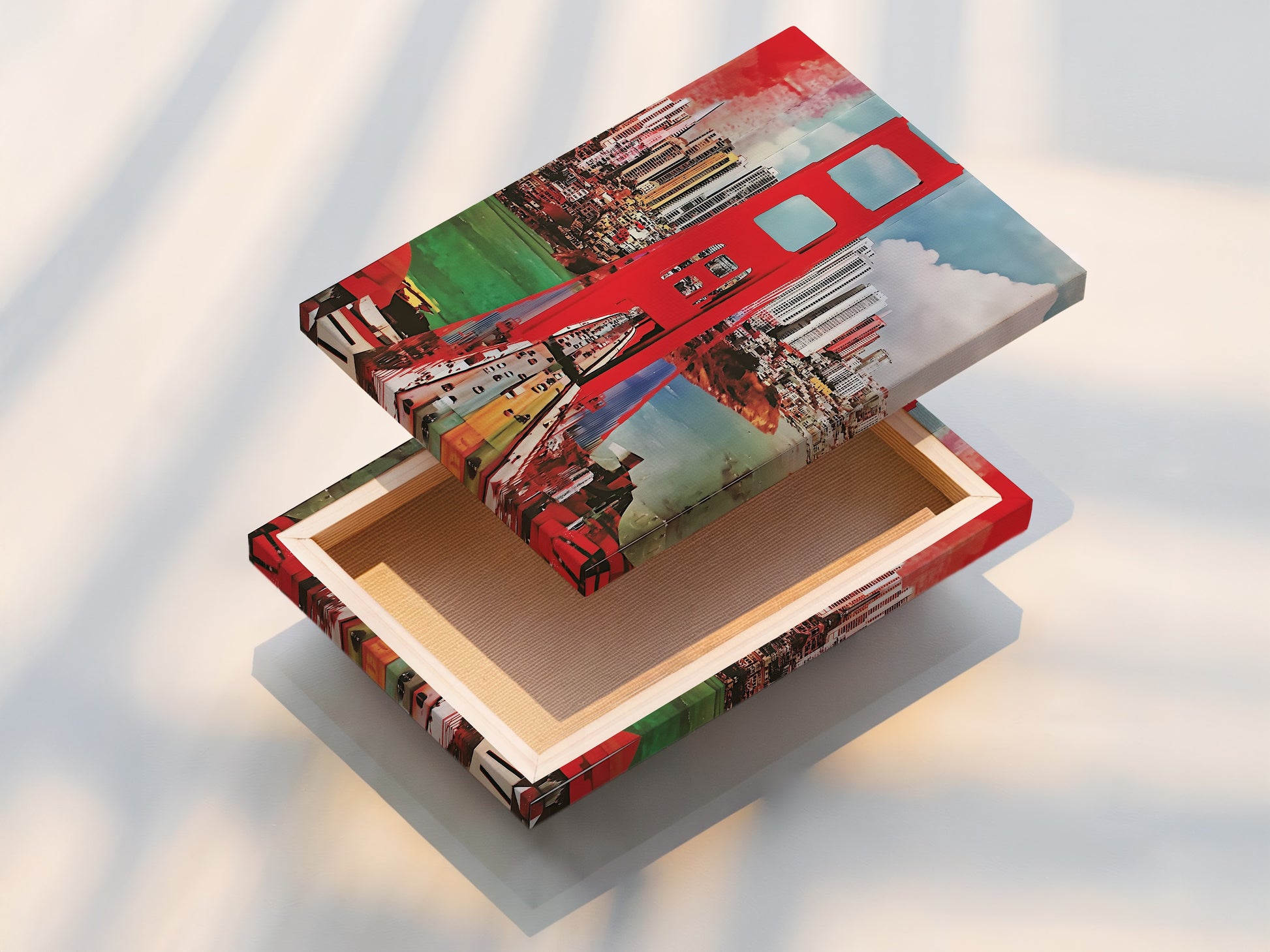 This is a stretched canvas print of the Golden Gate Bridge. The stretched canvas provides a gallery-ready look. The artwork is ready to hang and enjoy. This option is ideal for bringing San Francisco charm to your walls.