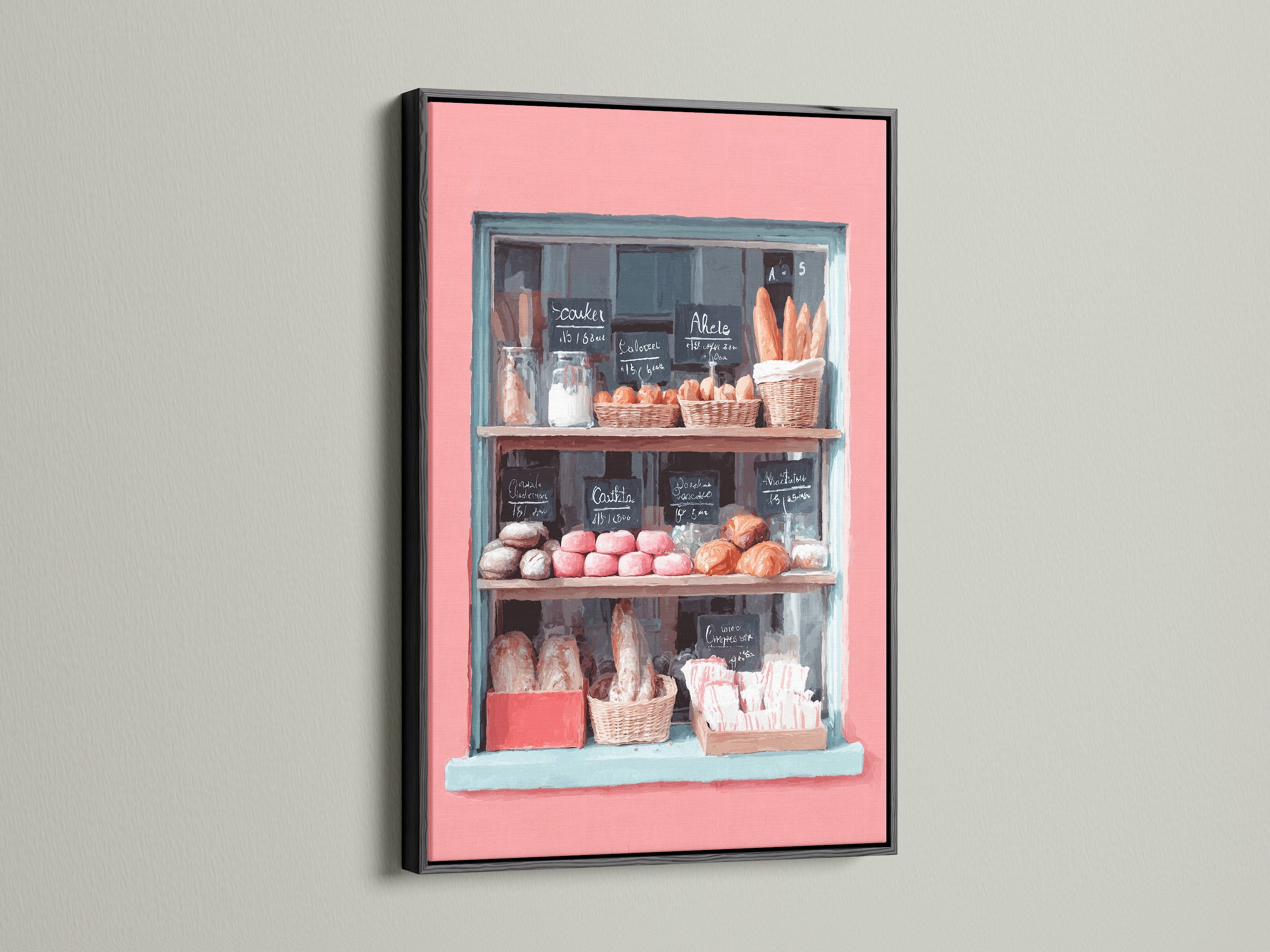 The artwork is displayed in a black frame. The bold and classic frame adds sophistication. The black frame creates a dramatic contrast. This artwork makes a statement in any room. It brings depth and character to the space. Suitable for galleries or studios. The frame gives the art a polished look.