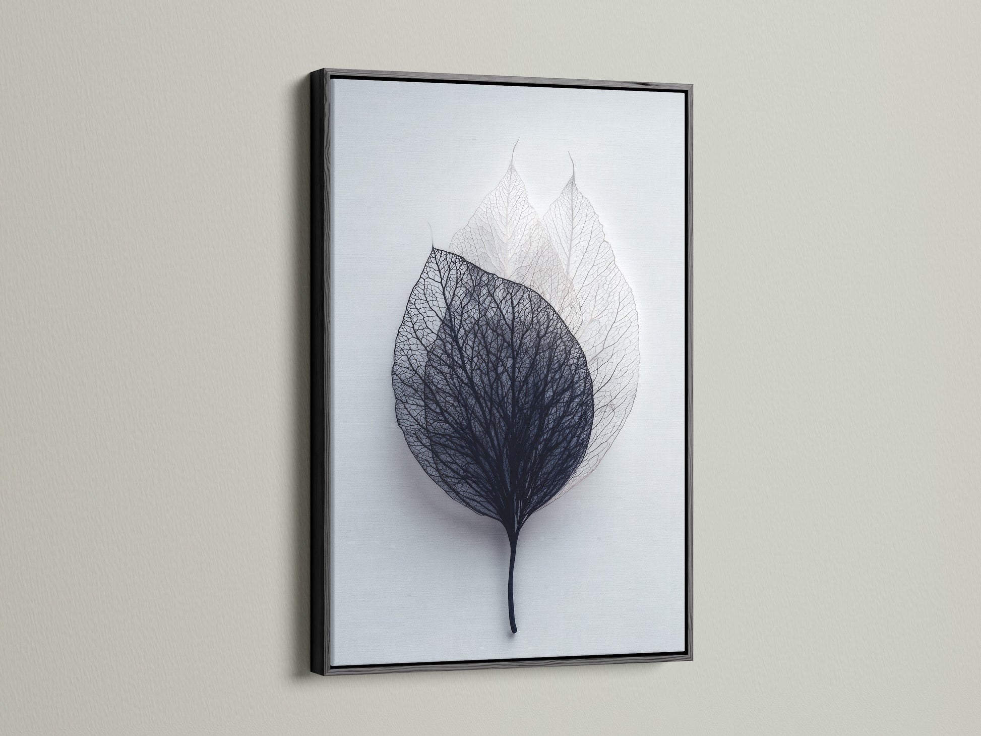 Artwork is elegantly showcased in a sleek black frame. The black frame provides a bold and sophisticated touch. It creates a striking contrast with the artwork. This frame style is perfect for modern spaces. Elevate your artwork with our black frames. This framed art is a timeless and stylish choice. The black frame enhances any artwork.