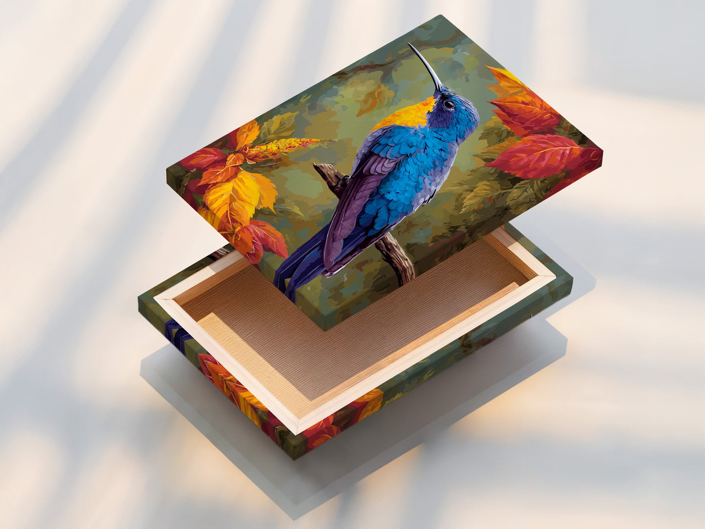 This is a stretched canvas print. The canvas is stretched tightly over a wooden frame. This provides a gallery-wrapped look. This is perfect for displaying artwork without needing an additional frame. The stretched canvas print offers a professional and polished appearance for your favorite pieces.