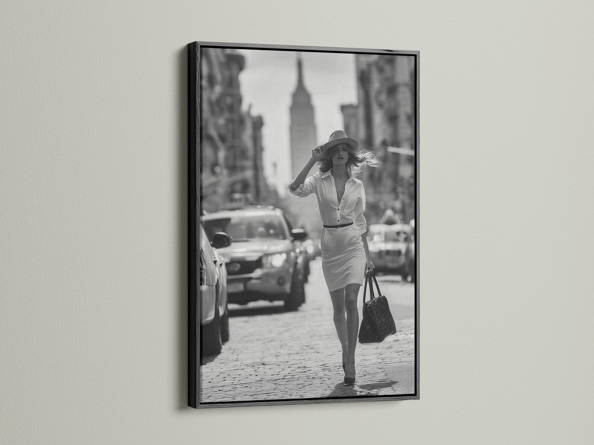 Add a touch of elegance with our black frame. This frame displays a stylish black and white photograph. A black frame provides a classic and timeless appeal. Choose our black frames to showcase your artwork with sophistication.