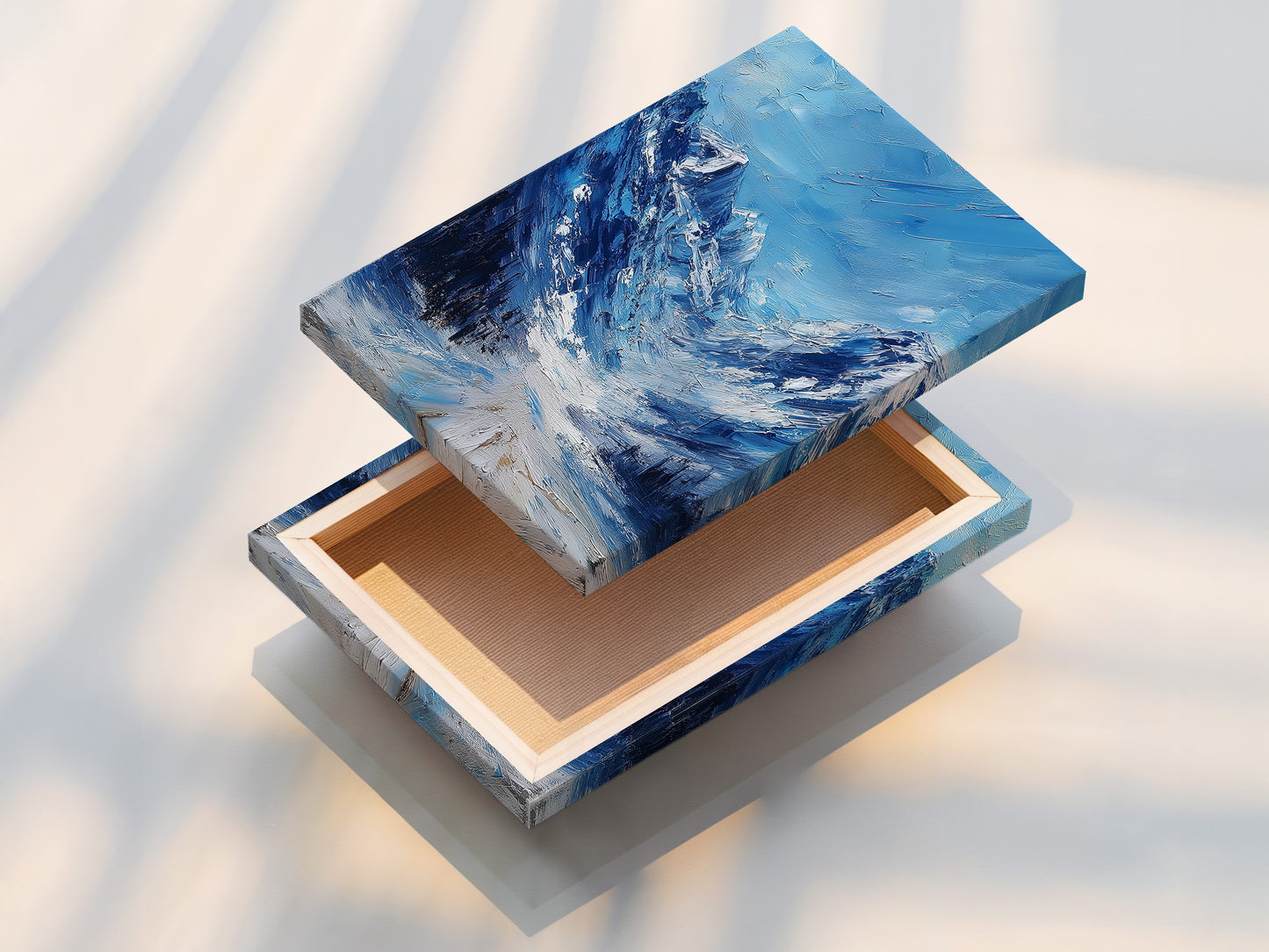 The stretched canvas print is ready to hang. This print provides a gallery-wrapped look. The canvas print showcases the artwork's texture. The stretched canvas enhances the artwork's depth. The print is durable and long-lasting. Enjoy the art on a high-quality canvas.