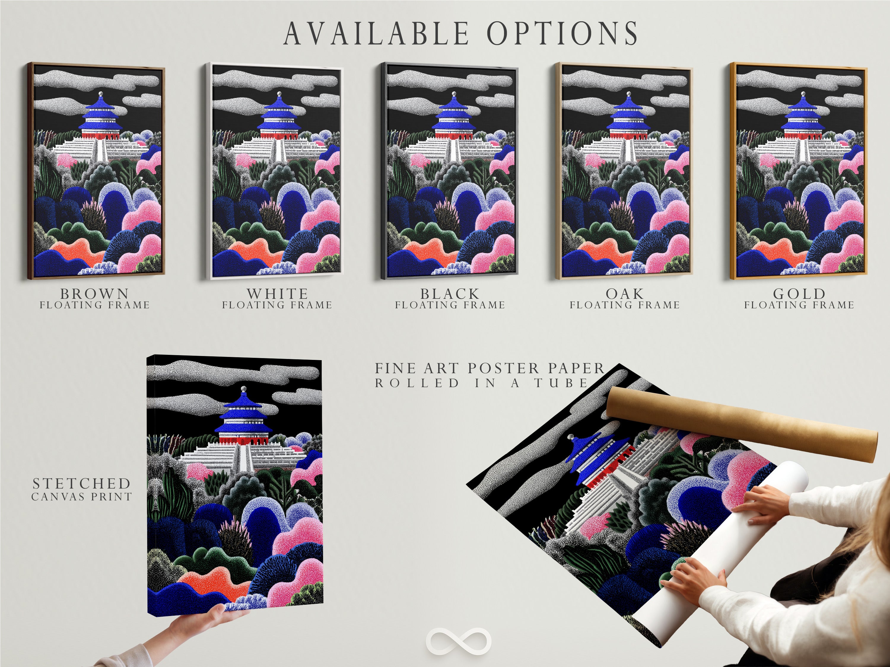 Explore available art options. Choose stretched canvas prints. Also fine art poster paper is an option. Floating frames add a modern touch. Customize artwork to fit your style. Find the ideal options to complement your artwork. Display your art today.