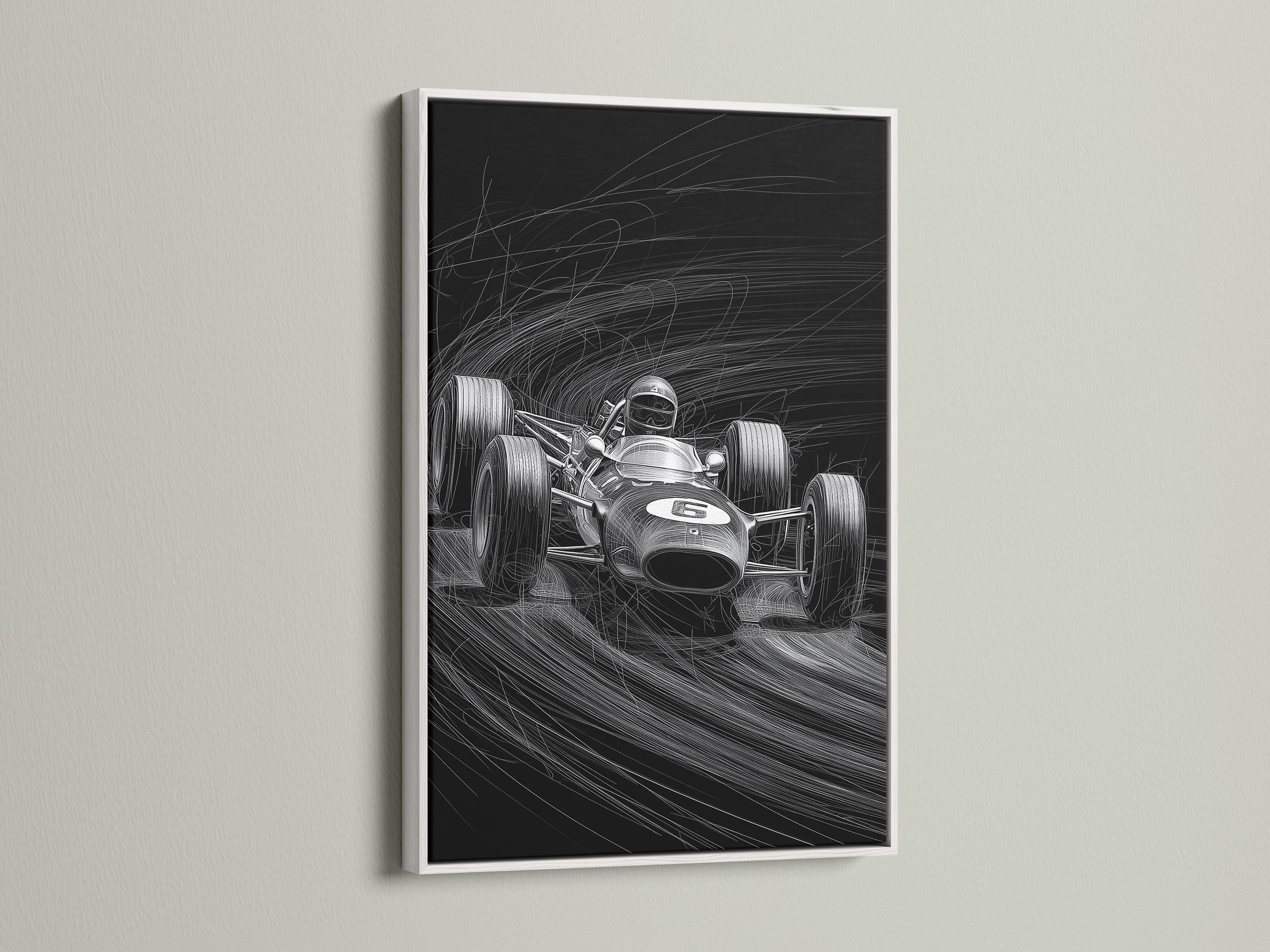 The artwork is presented in a sleek white frame. This creates a clean and modern aesthetic. White frames offer a versatile and minimalist touch. They enhance the artwork without overpowering it. Ideal for any interior. Brighten your space with a white-framed art.