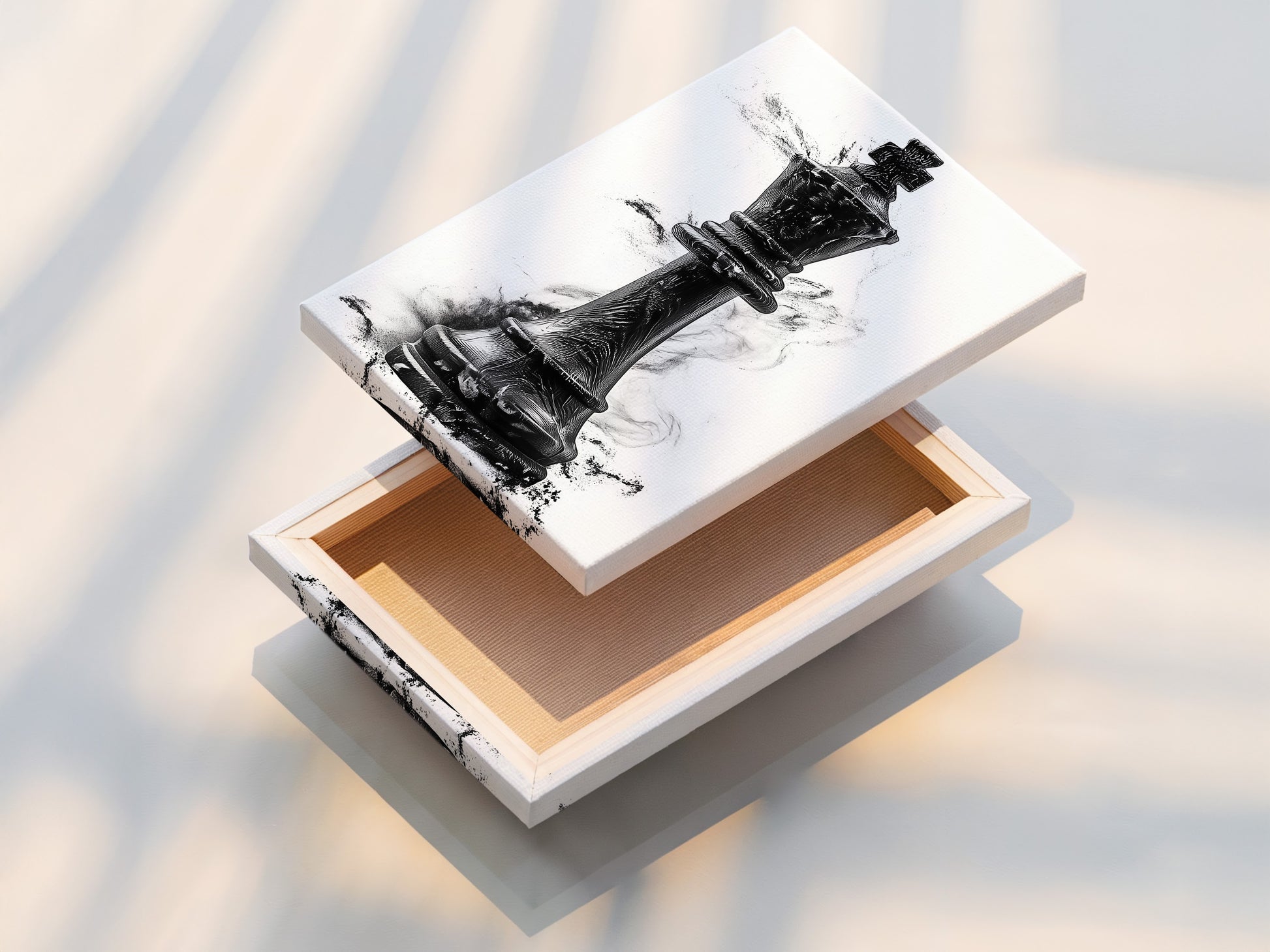 A stretched canvas print. The canvas is stretched over a wooden frame. This provides a ready-to-hang artwork. Stretched canvas prints offer a professional and polished look. Transform your favorite images into stunning canvas art. It is ready to display.