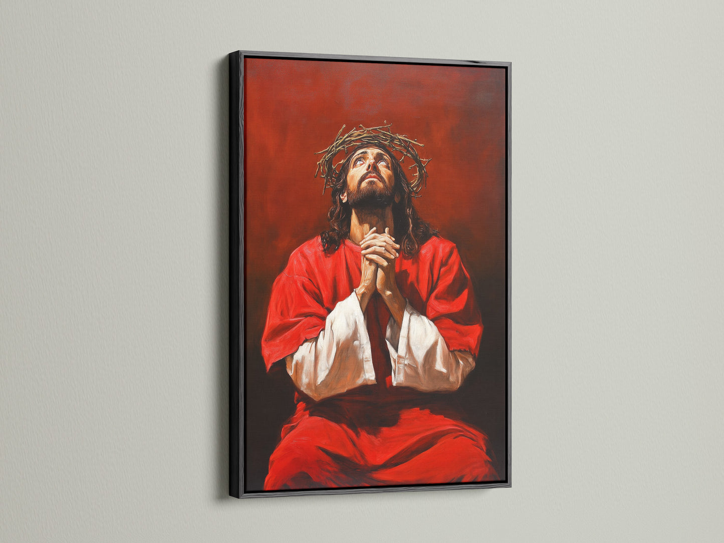 The artwork is in a sleek black frame. The black frame provides a classic touch. It makes art pop. This is ideal for modern and traditional spaces. See how a black frame enhances art.