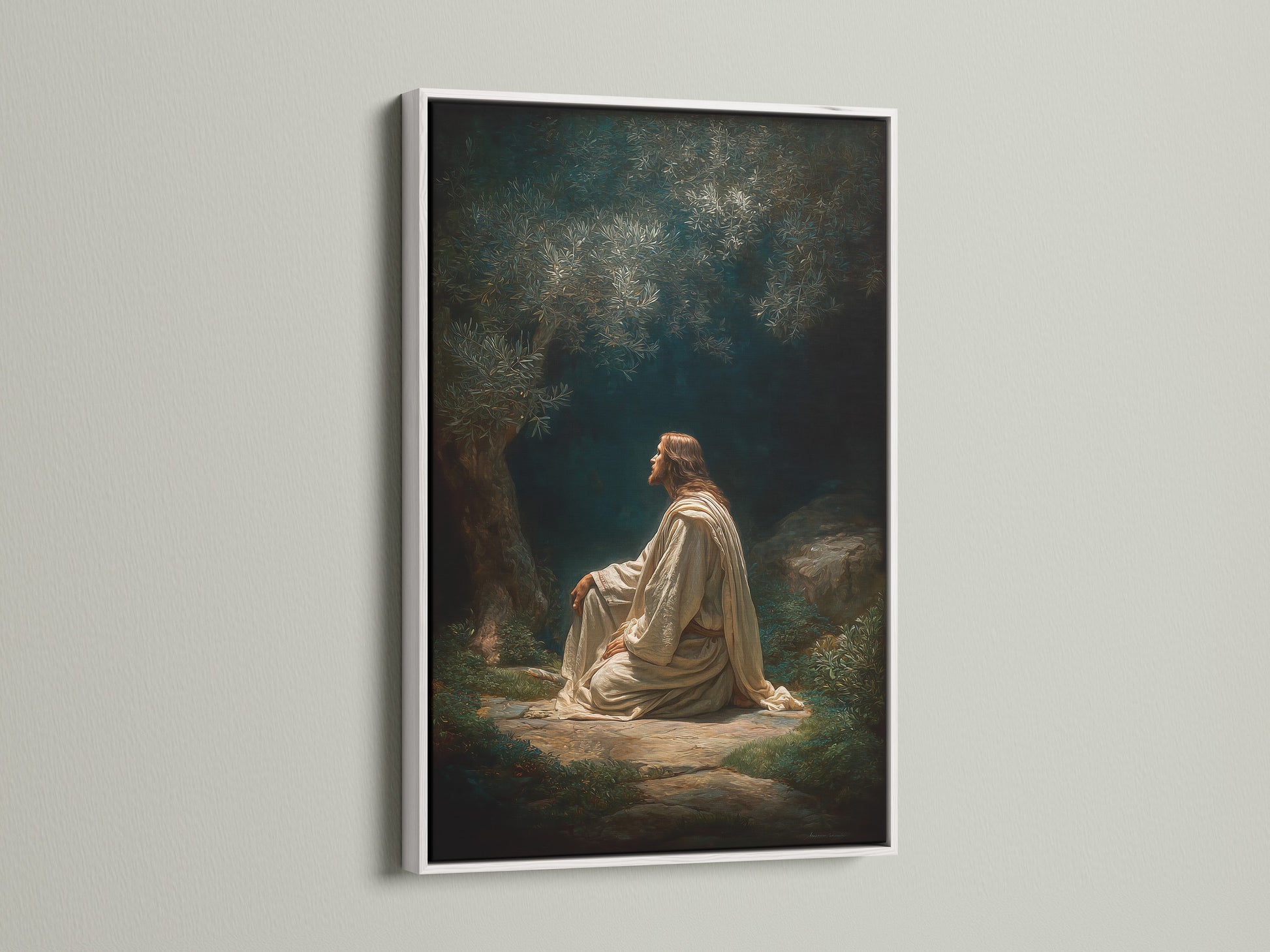 A white frame offers a clean modern look. The artwork stands out against the bright backdrop. Ideal for any artwork style. The frame is versatile and stylish. Add a touch of elegance to your walls. Buy a white frame today. It will enhance your space.