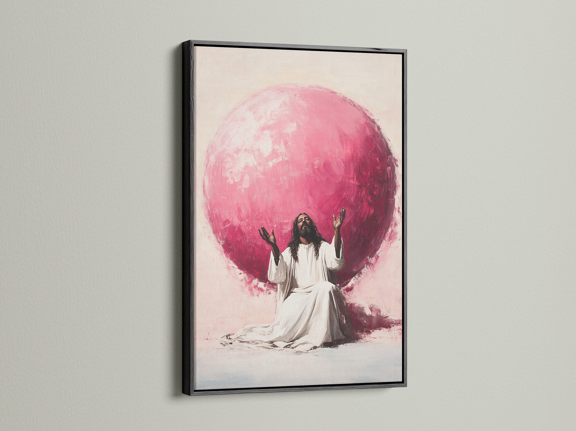 This is a black frame. A bold and sophisticated choice. The black frame adds a touch of drama and elegance. It makes your artwork stand out. Frame your artwork with our sleek black frames.