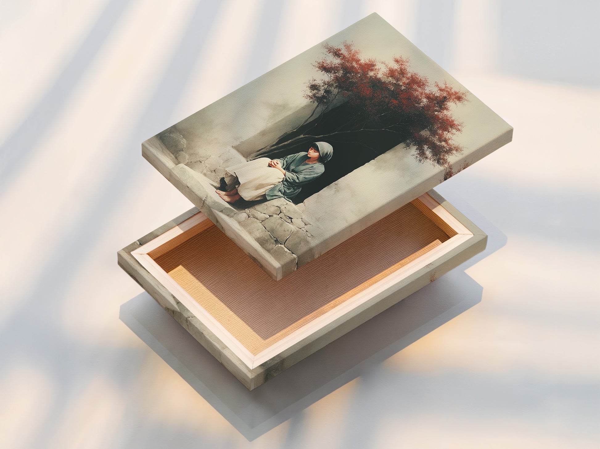 A stretched canvas print ready to hang. The stretched canvas print offers a gallery-quality look. This canvas print is durable and long-lasting. Perfect for adding texture and depth to your art display. Enhance your home decor with our stunning canvas prints.