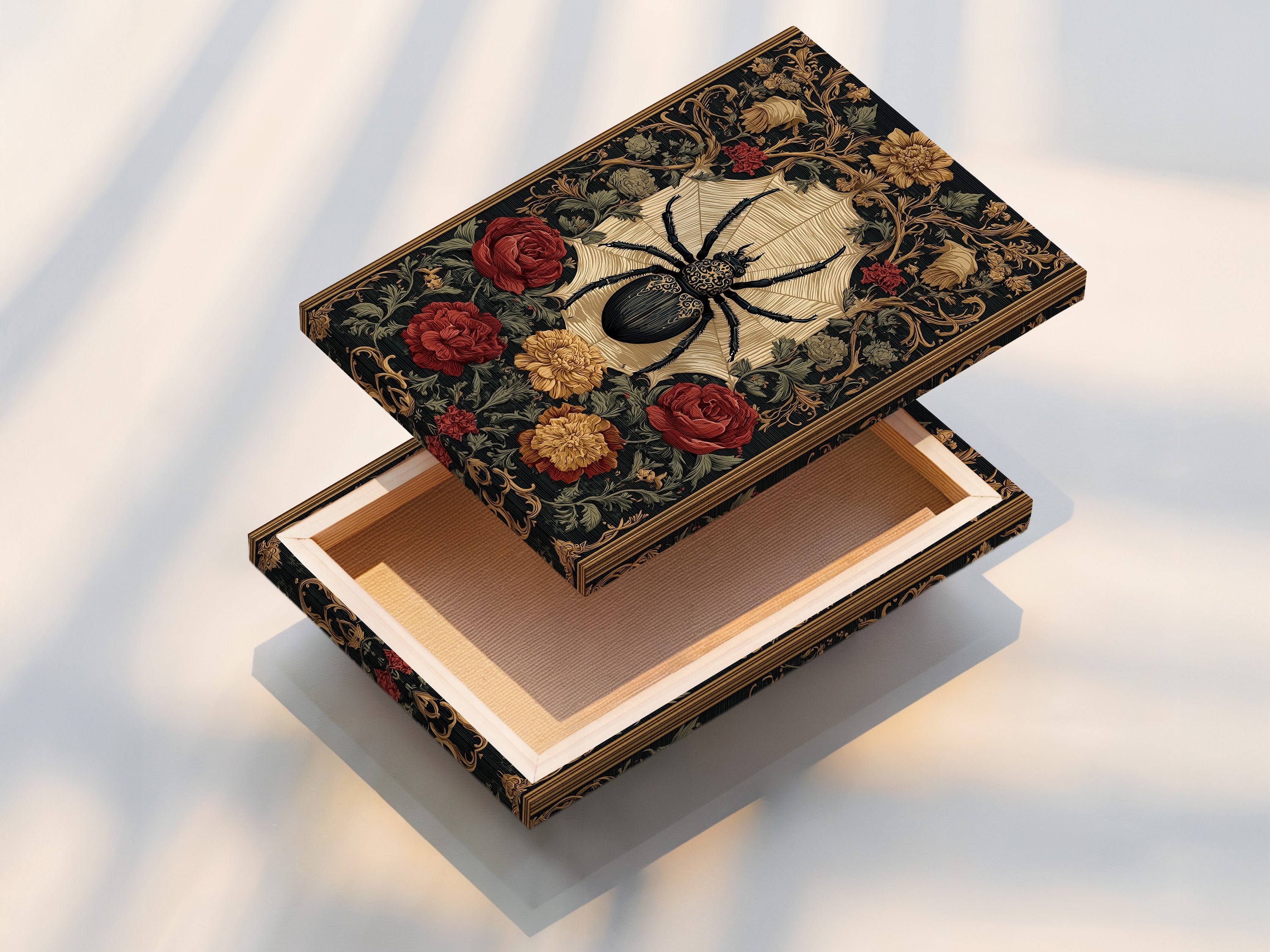 A stretched canvas print ready to hang. The canvas material enhances the texture and depth. This method provides a gallery-ready look. Perfect for showcasing detailed artwork. Elevate your home decor with a canvas print.