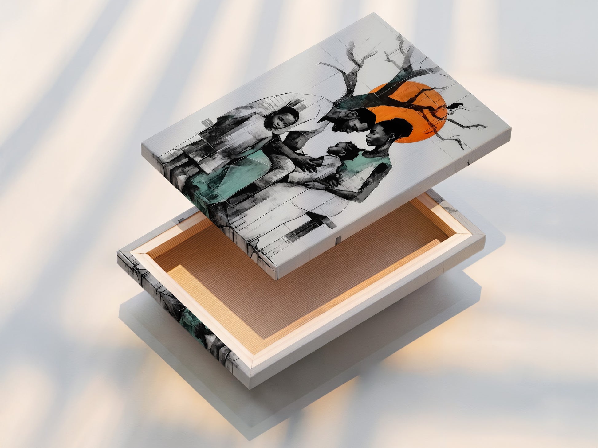 The stretched canvas print is ready to hang and enjoy. The canvas material enhances the colors and textures of the artwork. It's a durable and long-lasting option for your home decor. This canvas print is a great addition to any room.