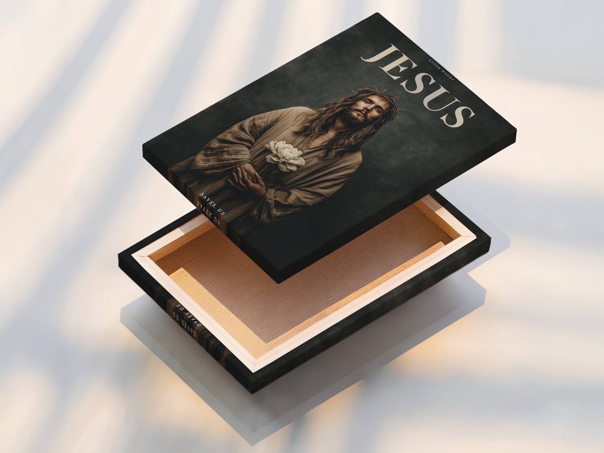 A stretched canvas print is on display. See the texture and quality of the canvas. Stretched canvas provides a ready to hang option. This artwork is ready to be showcased. It enhances the overall aesthetic of the art. The canvas print is durable and long lasting.