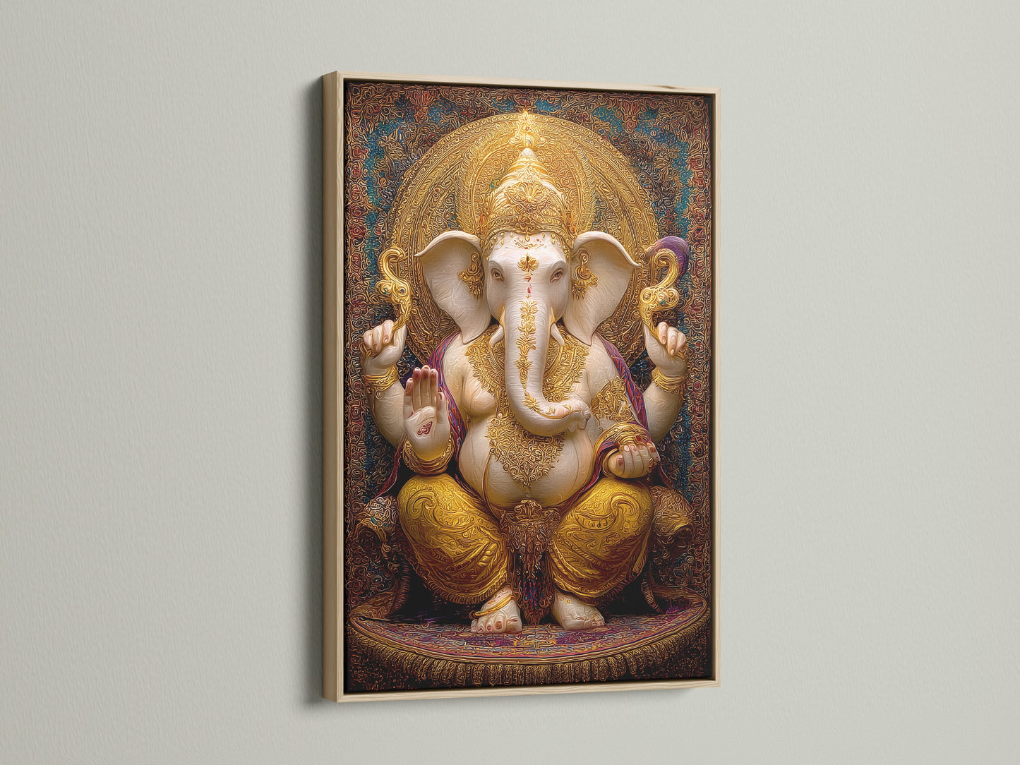 Oak Frame showcasing artwork. The artwork is framed in an oak frame. The frame complements the artwork. Add a touch of sophistication to your home decor. This framed art is ready to hang and enjoy.