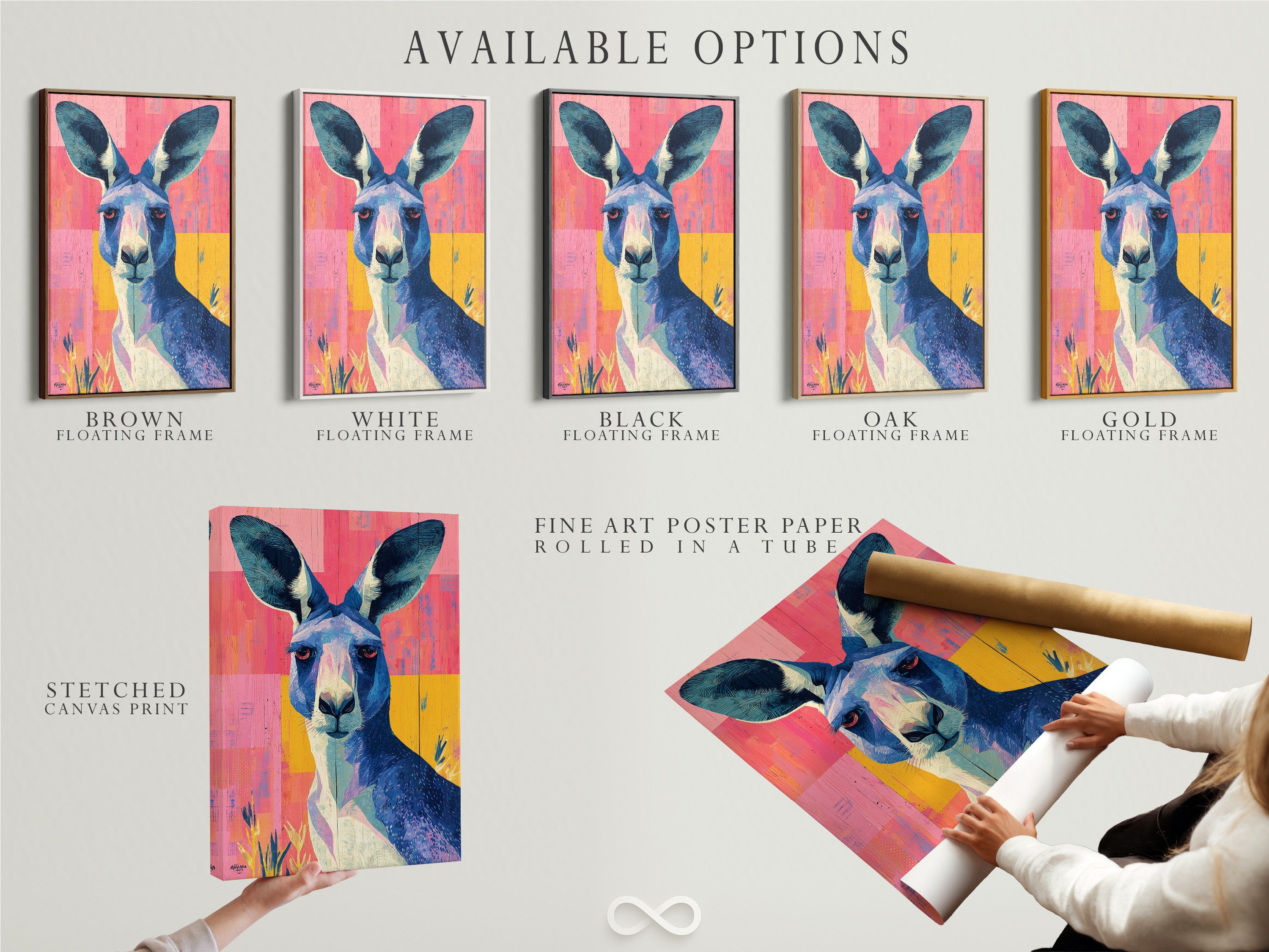 Available options: stretched canvas print fine art poster paper and floating frame. Choose the perfect medium for your artwork. Personalize art to match your style. The art is unique.