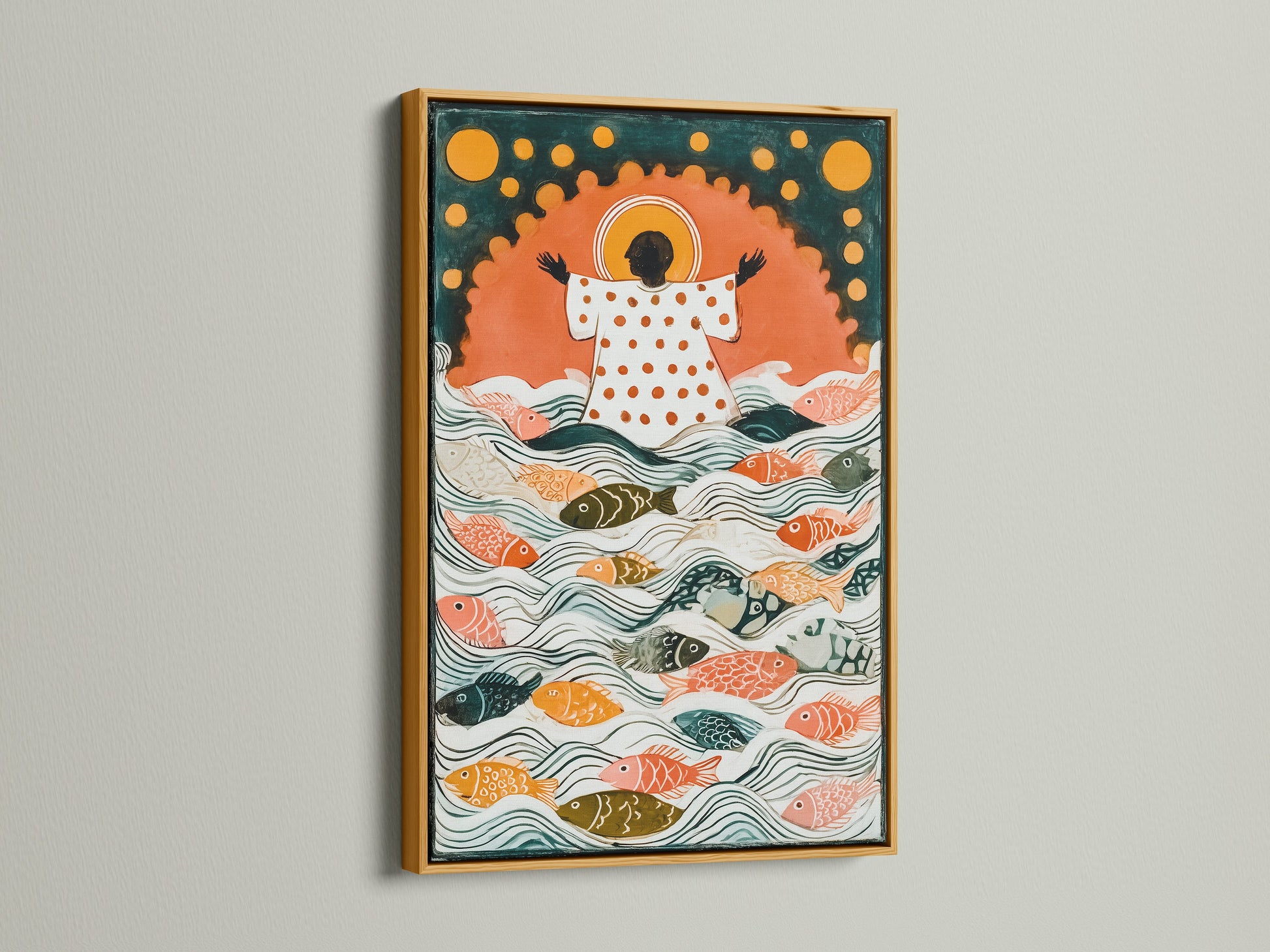 This artwork is featured in a gold frame. A gold frame brings elegance and luxury. It adds a touch of glamour to your artwork. A gold frame can elevate any piece. Consider a gold frame for a sophisticated display. Make your art shine.