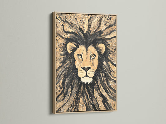 This showcases an oak frame. It's enhancing a piece of art. The natural wood grain brings warmth. It adds character to any room. It's perfect for a classic look. Elevate your art with an oak frame.