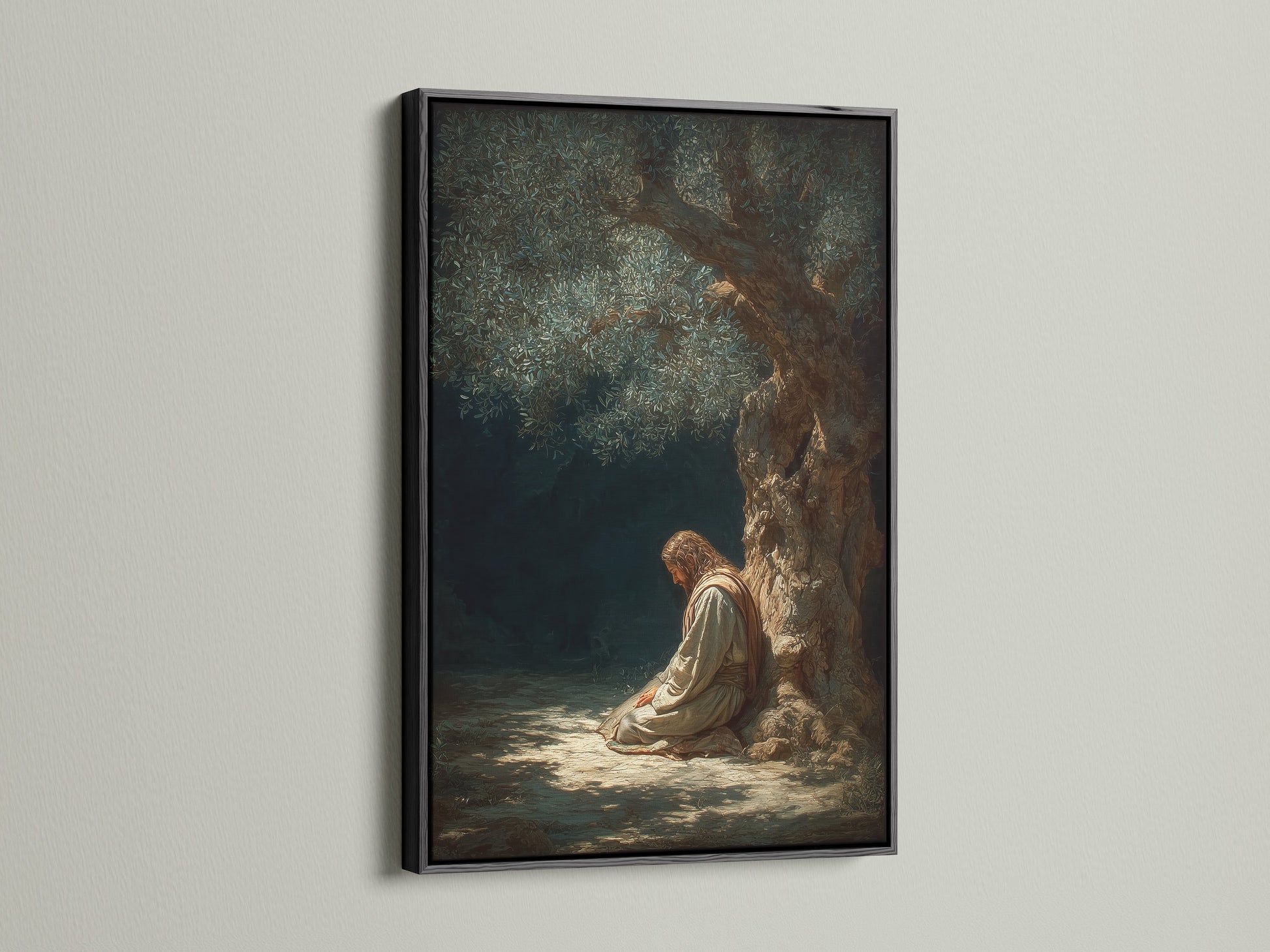 The artwork features a black frame. The black frame adds a bold and sophisticated touch. It creates a striking contrast. It enhances the artwork's visual impact. Frame your art with a timeless black frame.