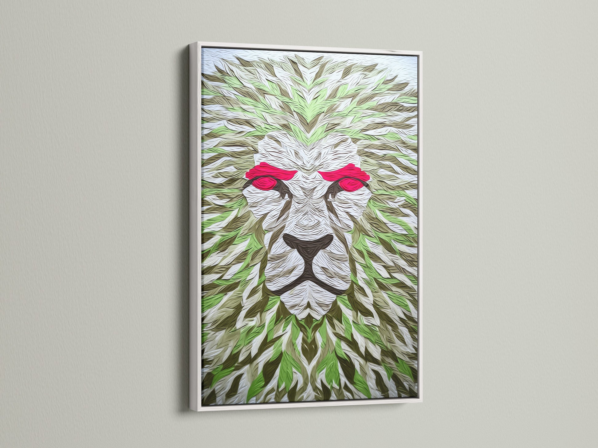 This is a white frame. It provides a clean modern look. The white frame makes artwork pop. Ideal for any home or office decor. The frame complements various art styles. Showcase your art with a sleek white frame. White offers versatility. It enhances artwork's visual impact.