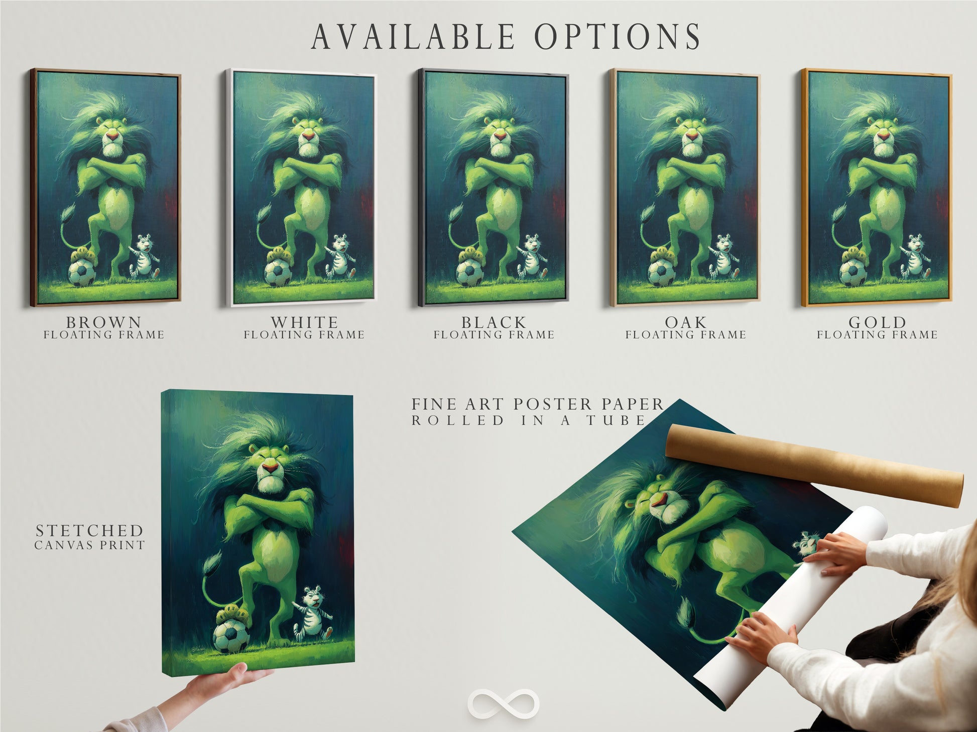 Explore available options for the Lion King Simba artwork. Options include a stretched canvas print fine art poster paper and floating frame. Customize the artwork to match your nursery or kids room decor. Find the perfect fit.